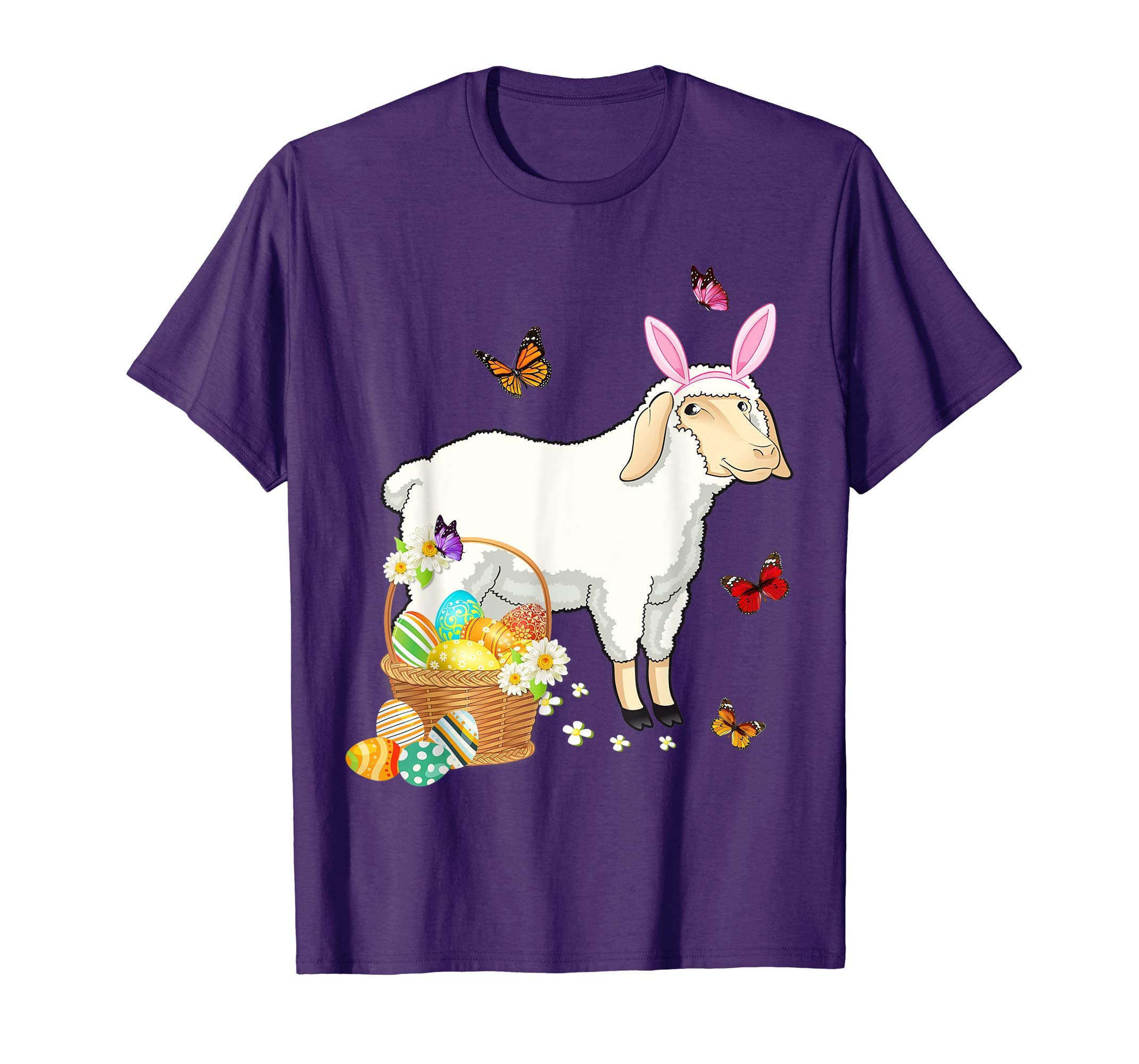 Sheep Bunny Hat Rabbit Easter Eggs Shirt Happy Ea