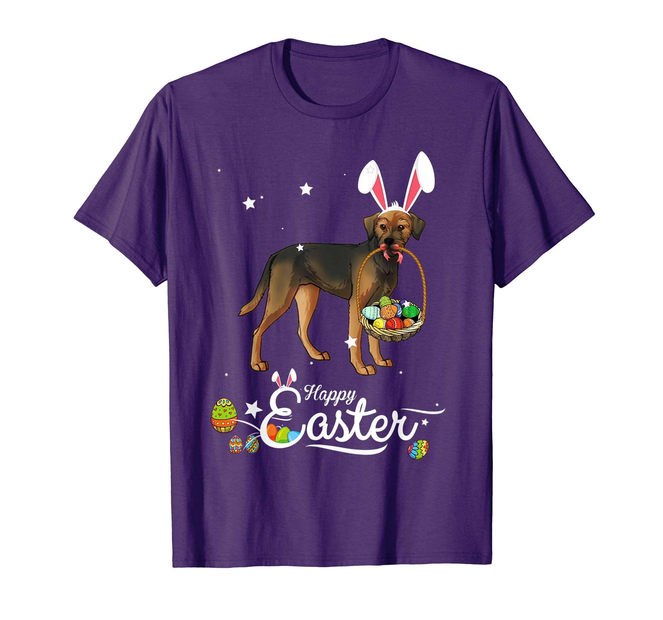 Border Terrier Dog With Bunny Hat Easter Costume T Shirt
