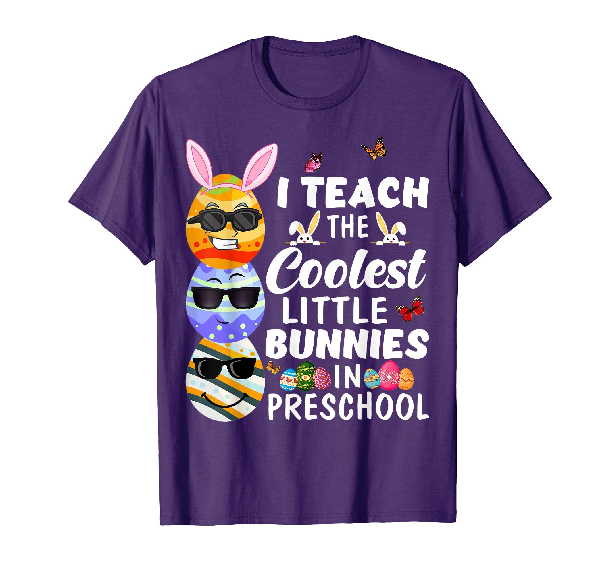 Easter Preschool Teacher Shirt Easter Eggs Emoji Funny Gift