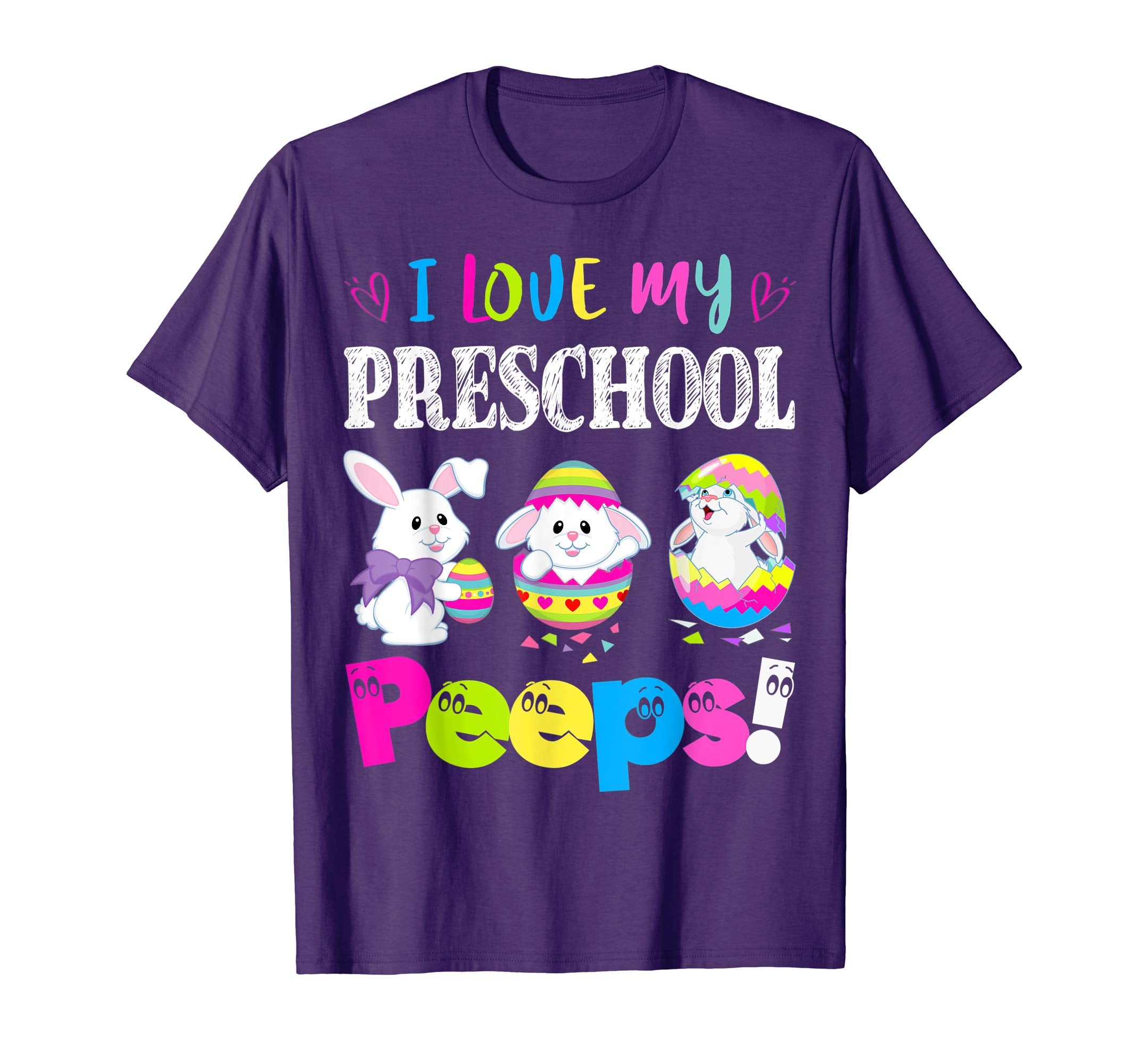 I Love My Preschool Peeps Easter Bunny Gift T-Shirt