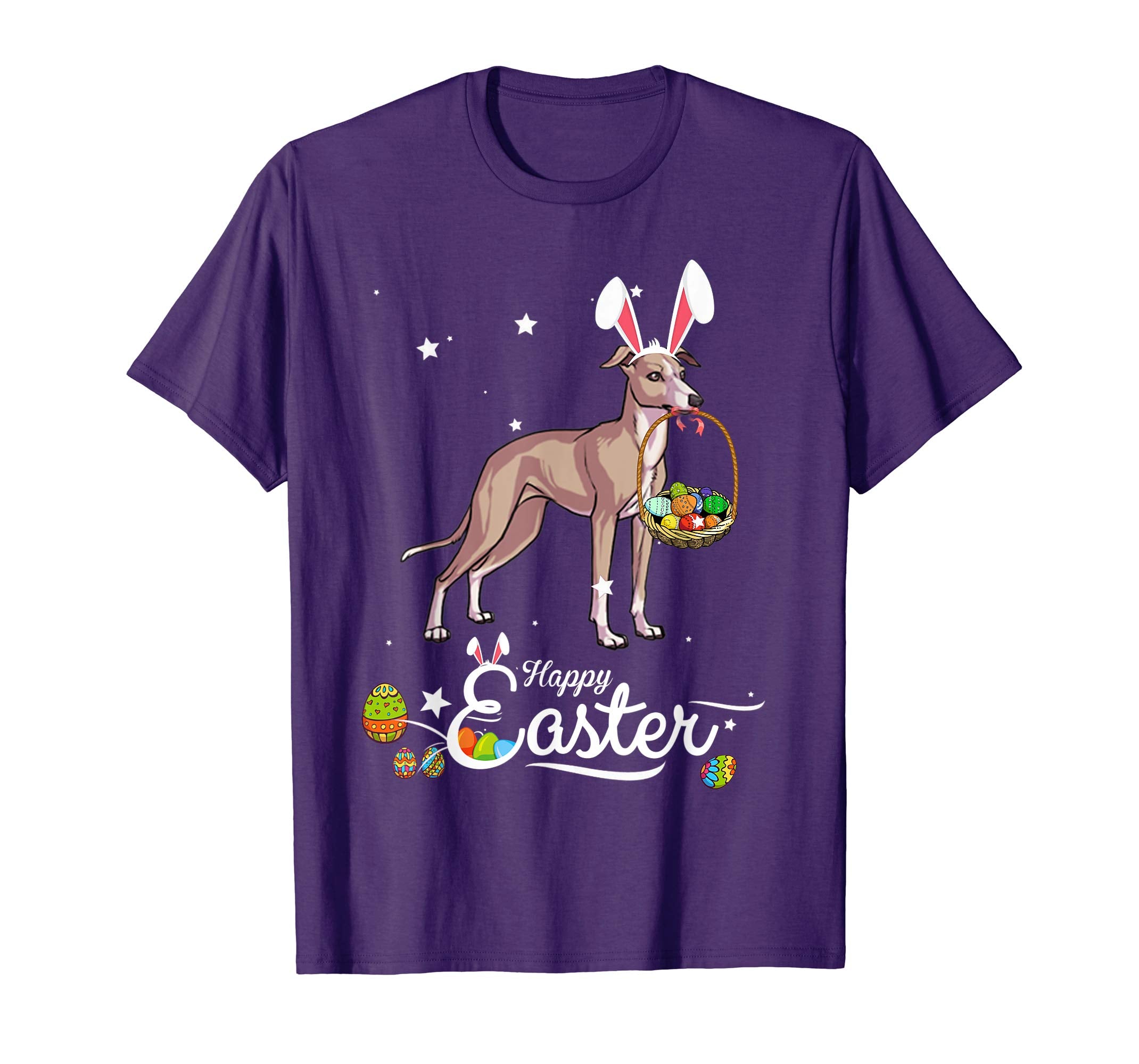 Italian Greyhound Dog With Bunny Hat Easter Costume T Shirt