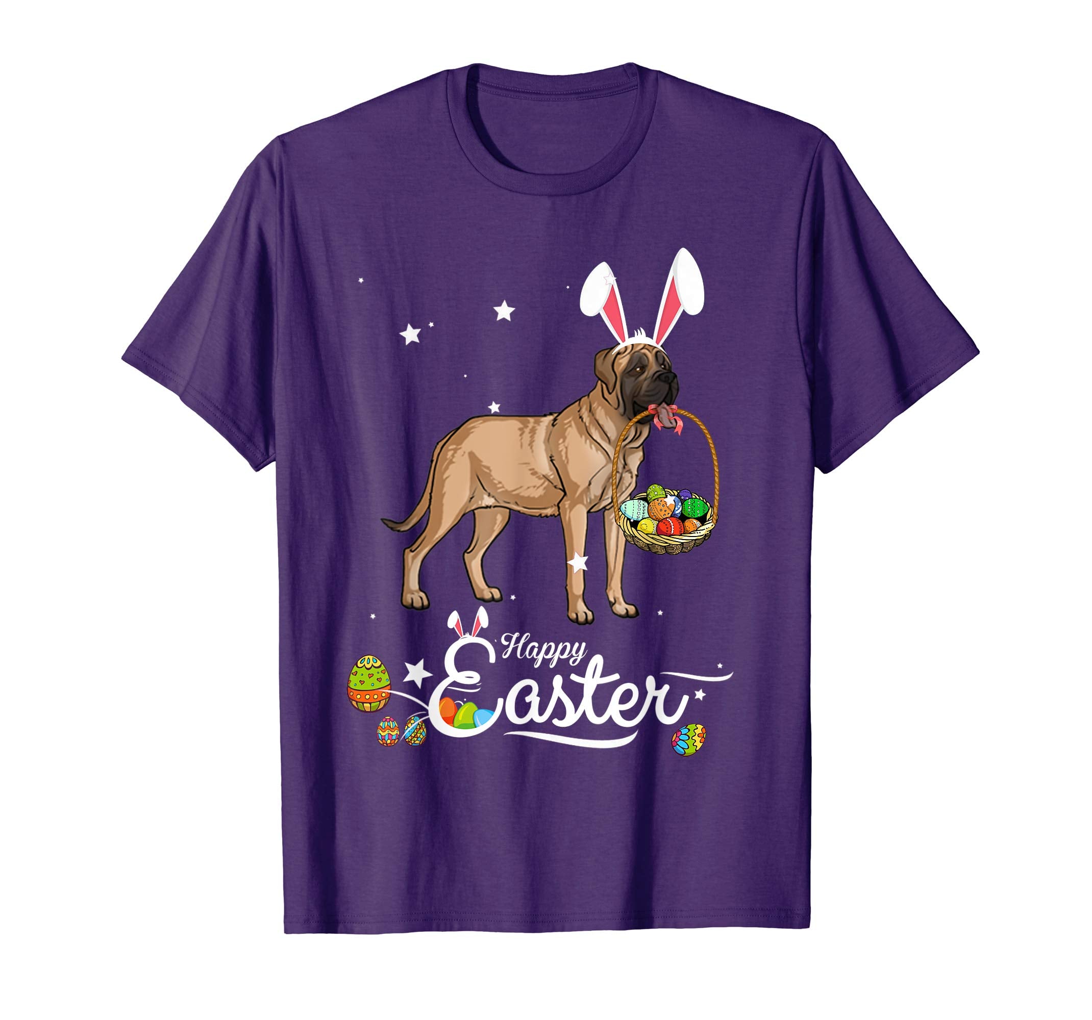 Mastiff Dog With Bunny Hat Easter Costume T Shirt