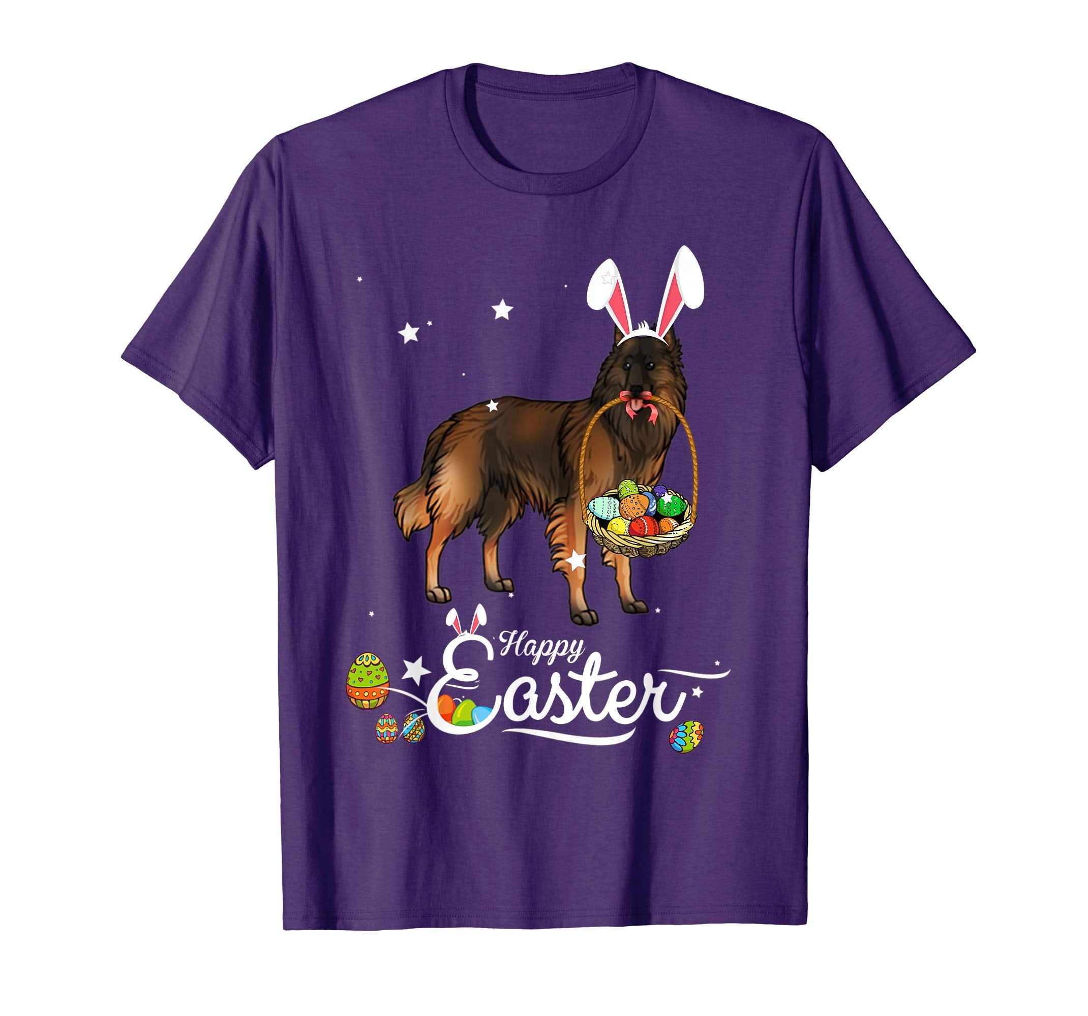 Belgian Tervuren Dog With Bunny Hat Easter Costume T Shirt