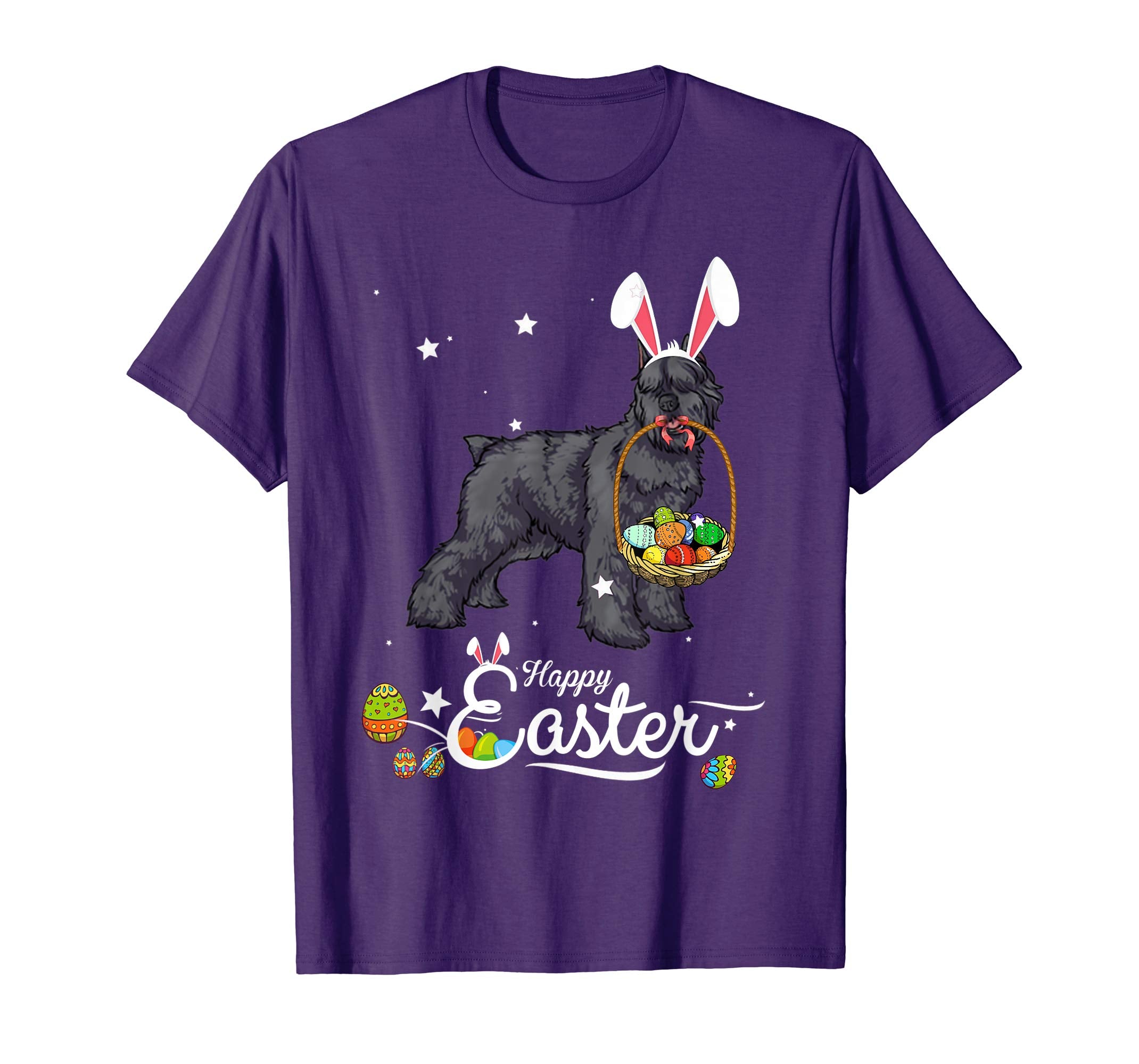 Bouvier Des Flandres Dog With Bunny Hat Easter Costume Shirt