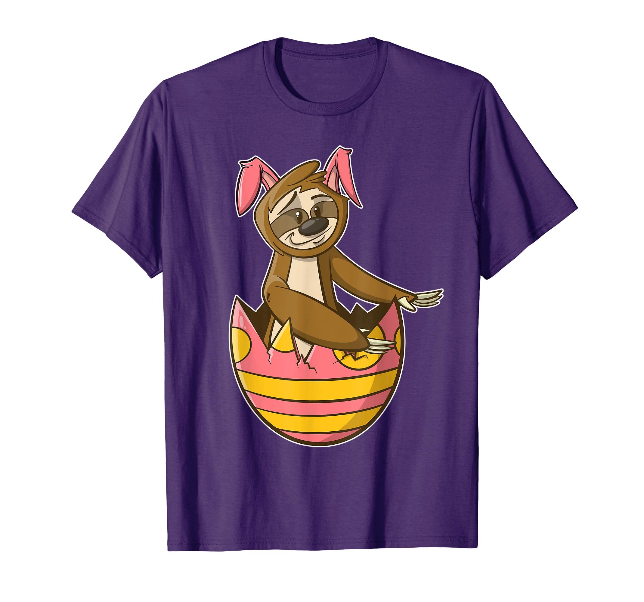 Sloth Bunny Easter T Shirt for Boys, Girls, &amp; Adults