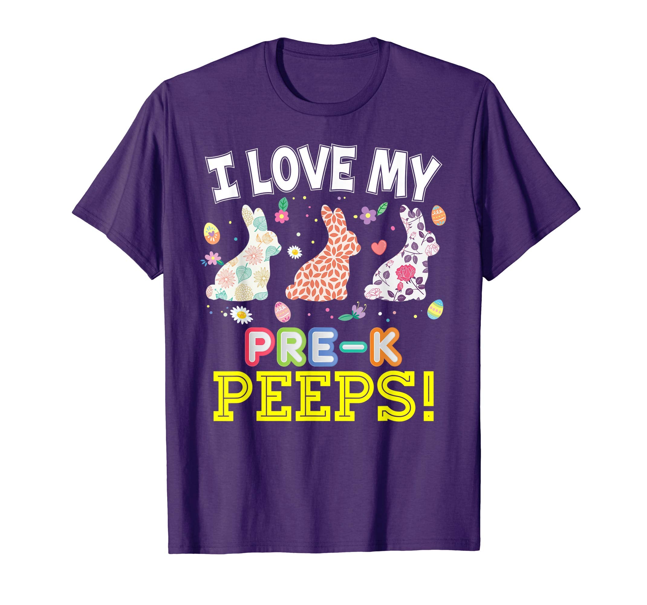 I Love My Pre-K Peeps Teacher Easter Bunnies T-Shirt Cute