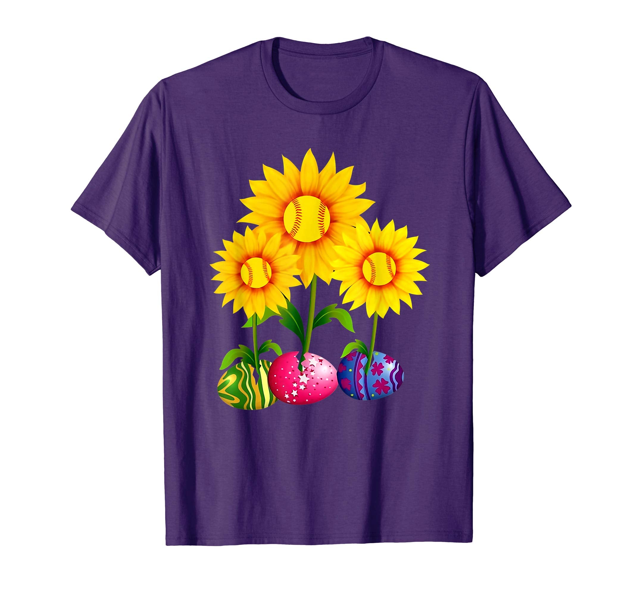 Sunflower Easter Eggs Hippie Easter Day T-Shirt
