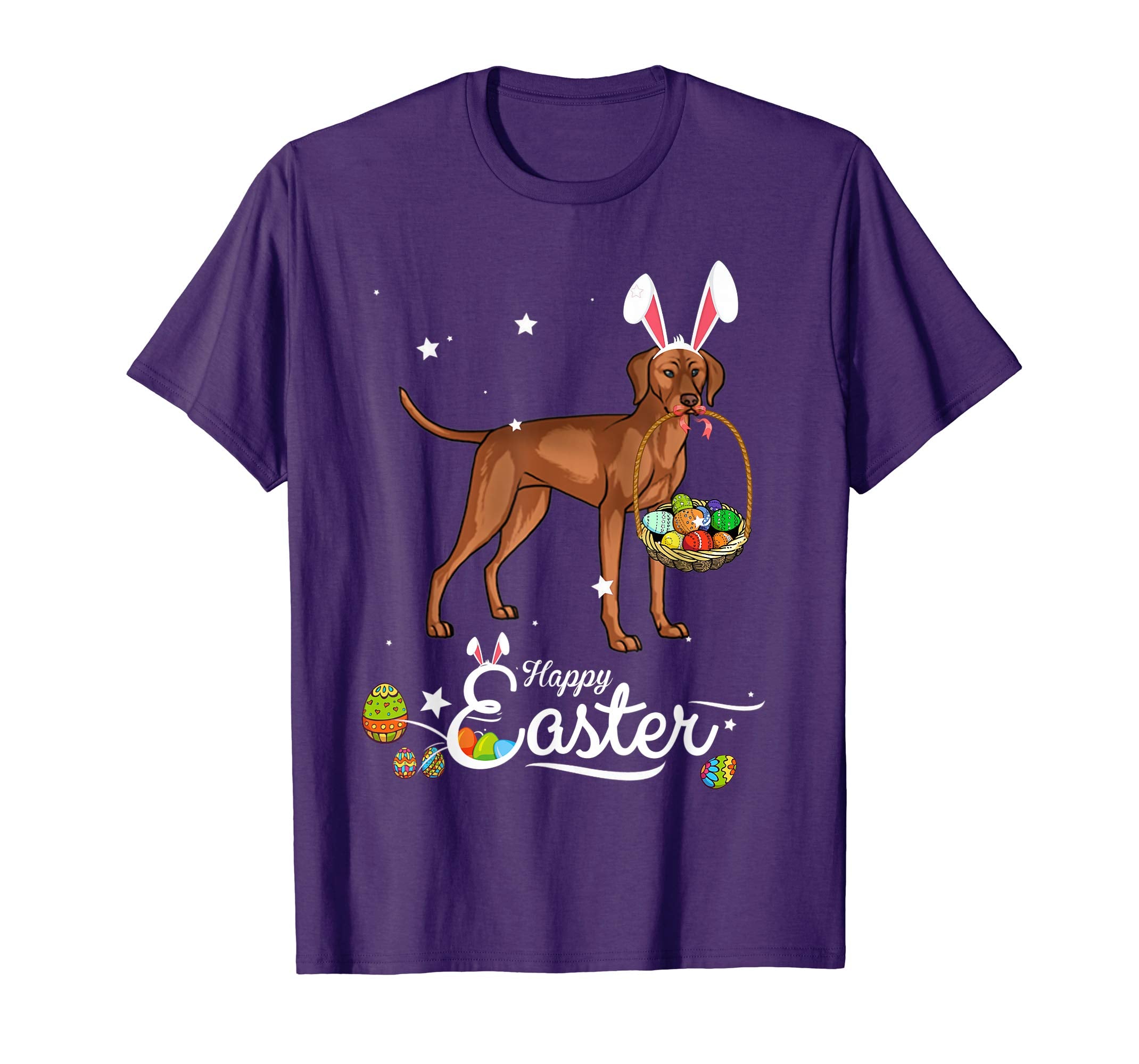 Vizsla Dog With Bunny Hat Easter Costume T Shirt