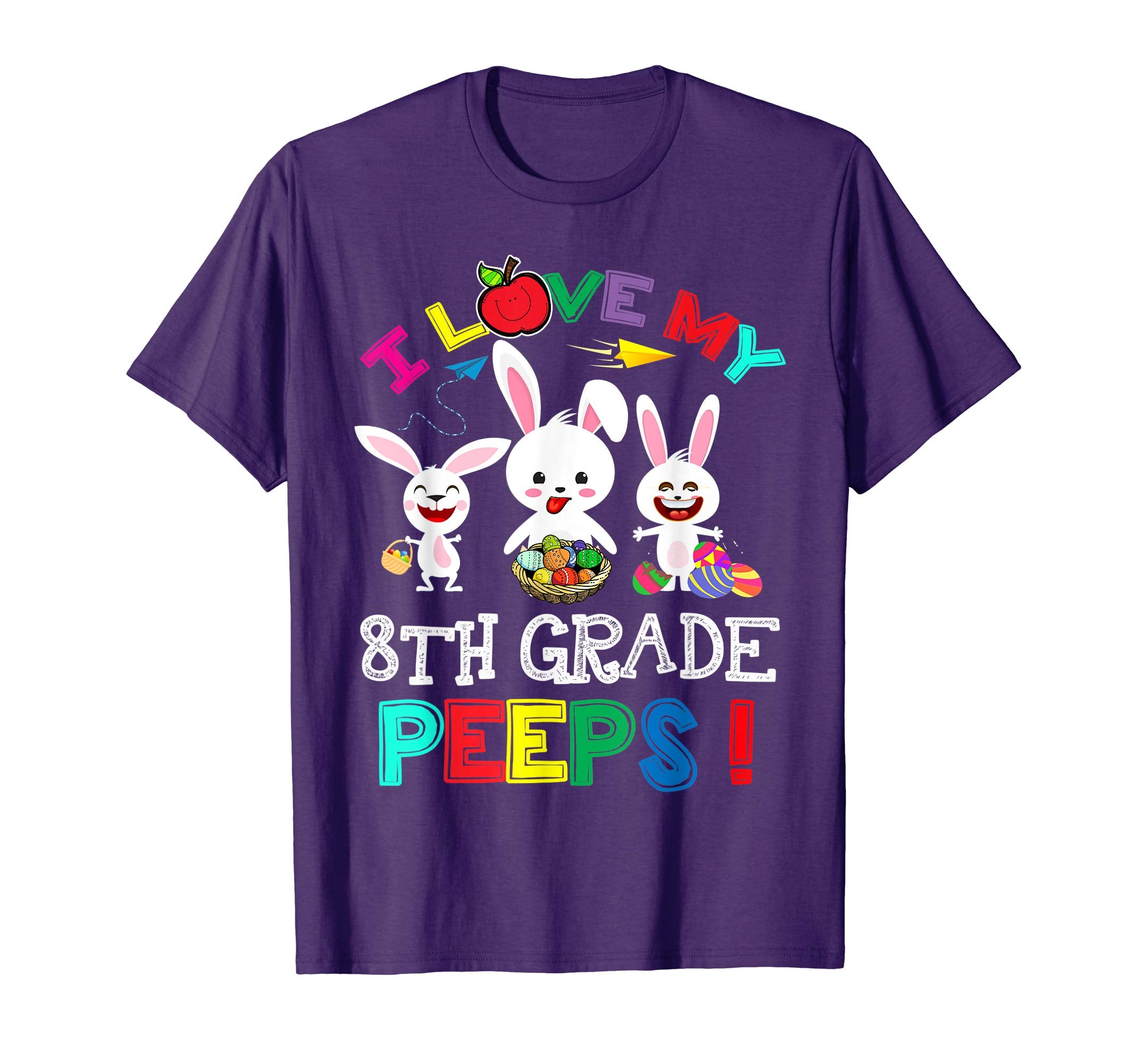 I Love My 8th Grade Peeps Bunnies Easter Teacher T Shirt