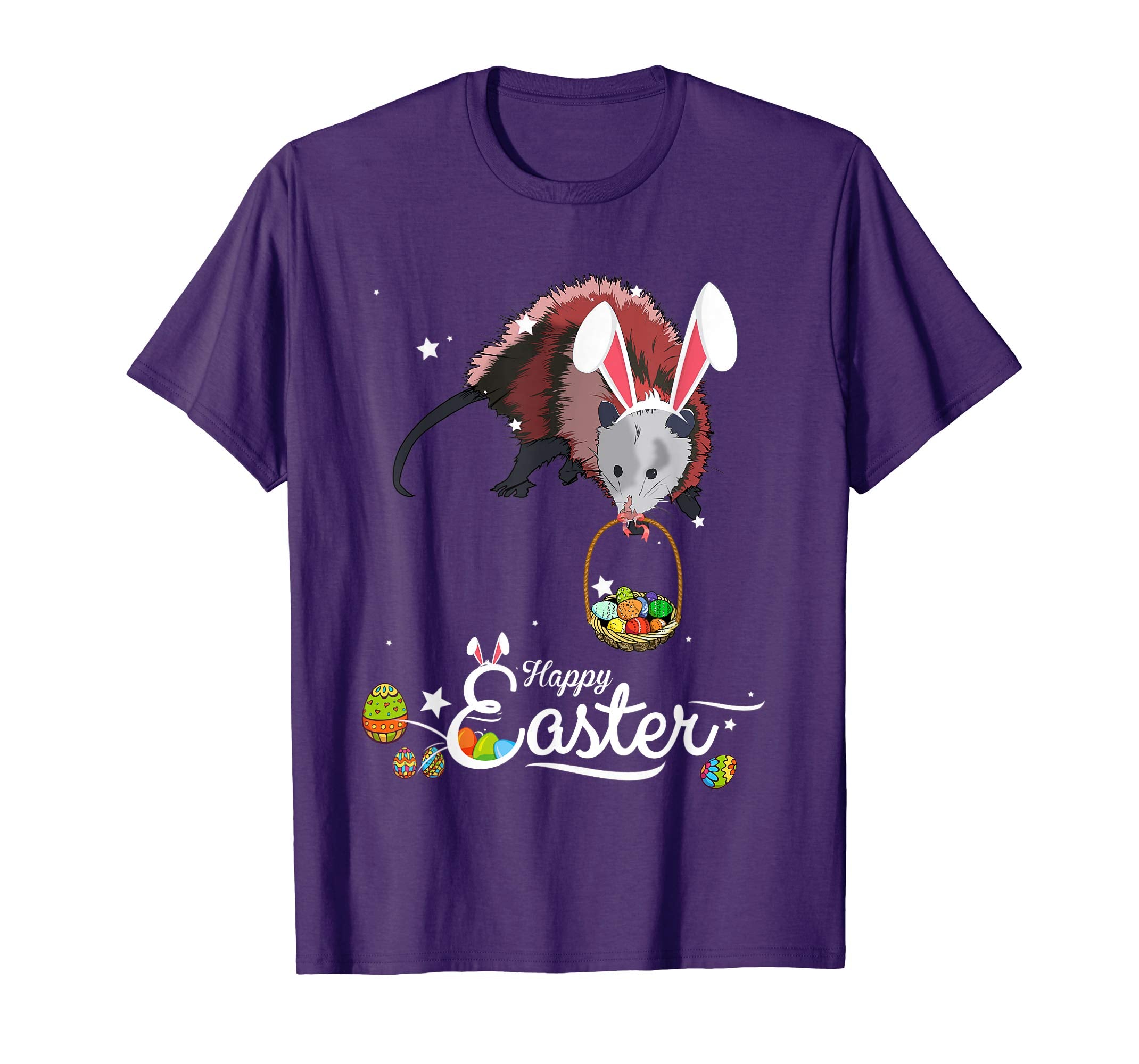 Cute Easter Possum with Bunny Ears and Eggs T Shirt