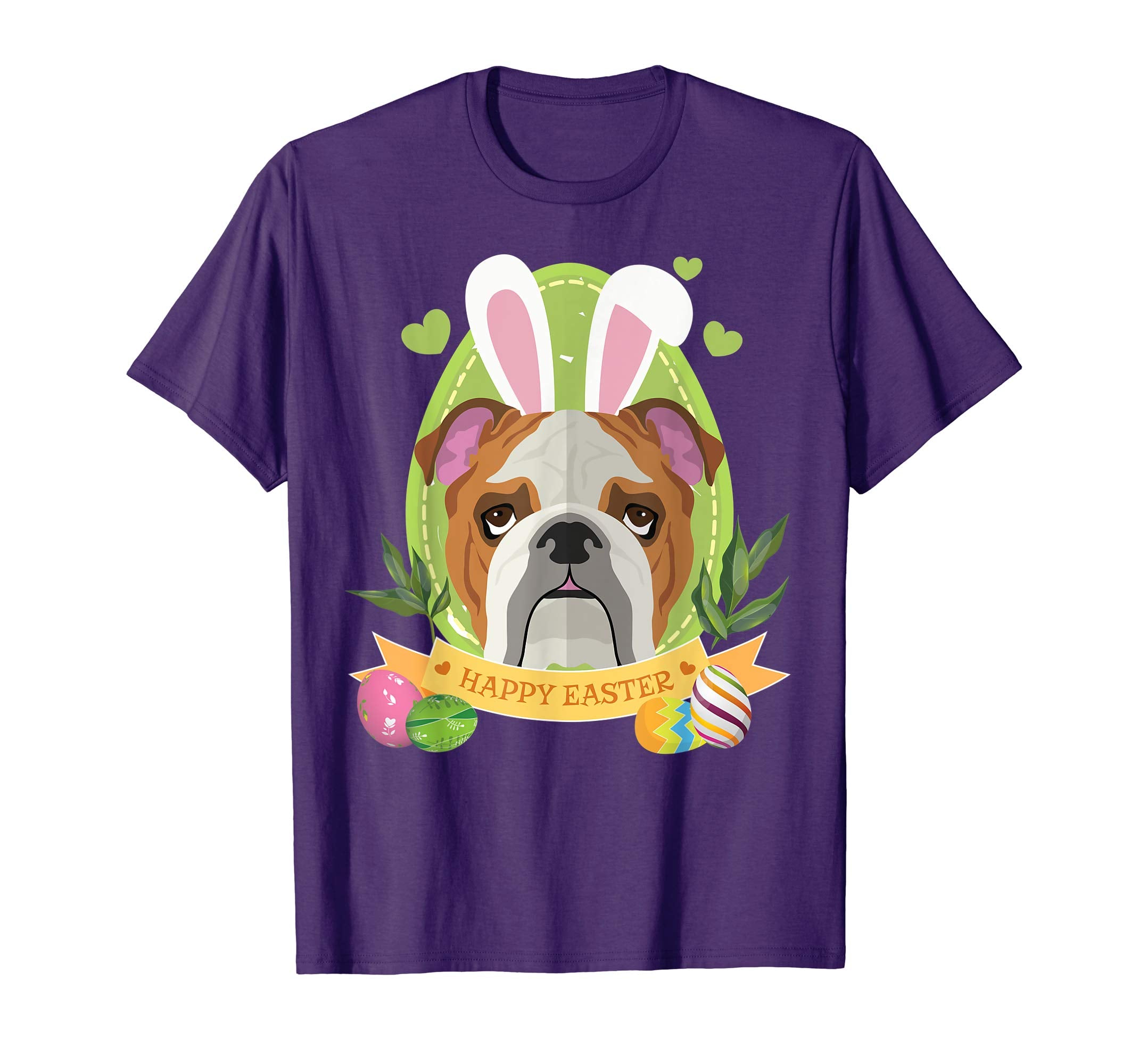 Bunny Bulldog Dog Easter Day Lovers T-Shirt Egg Hunting