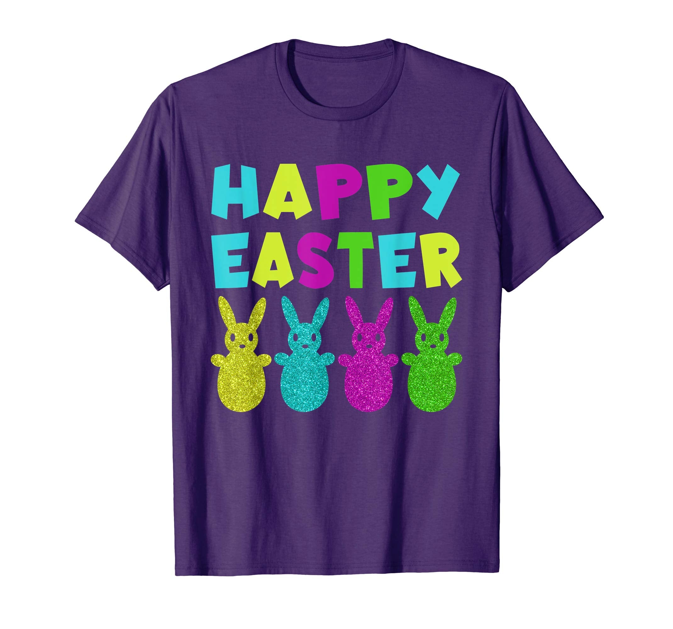 Happy Easter Shirt Colorful Bunny Eggs Gift TShirt