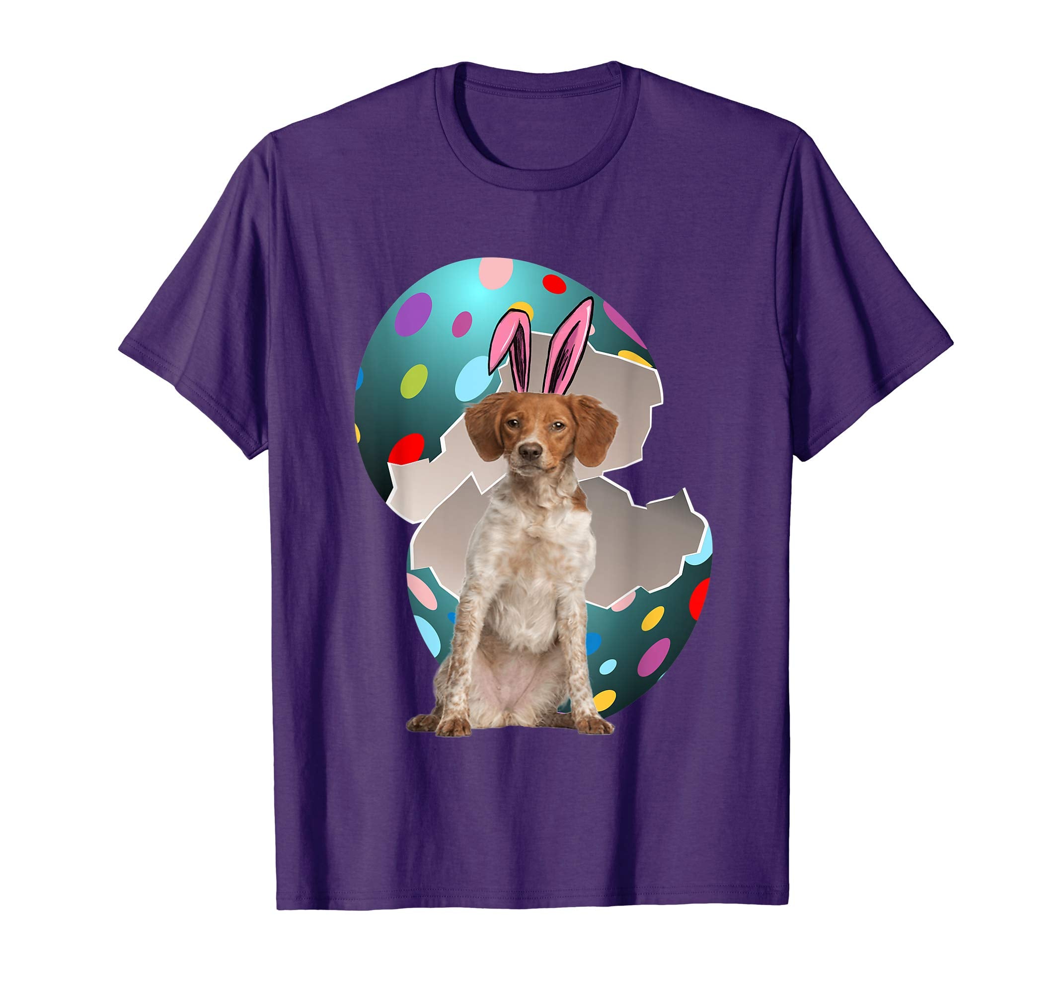 Brittany Spaniel Dad Mom Easter Day Gift T shirt