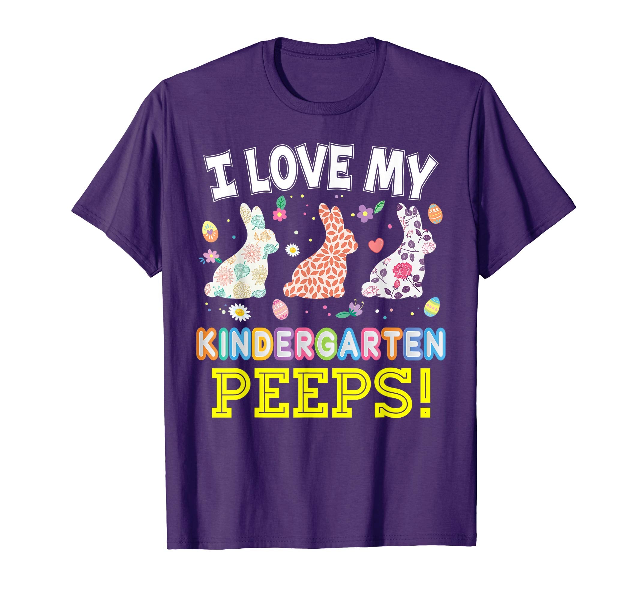 I Love My Kindergarten Peeps Teacher Easter Bunnies T-Shirt