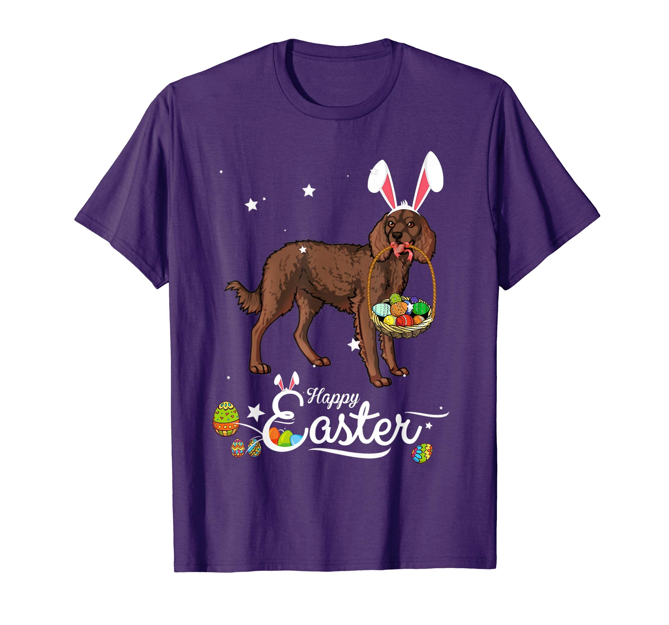 Water Spaniel Dog With Bunny Hat Easter Costume T Shirt