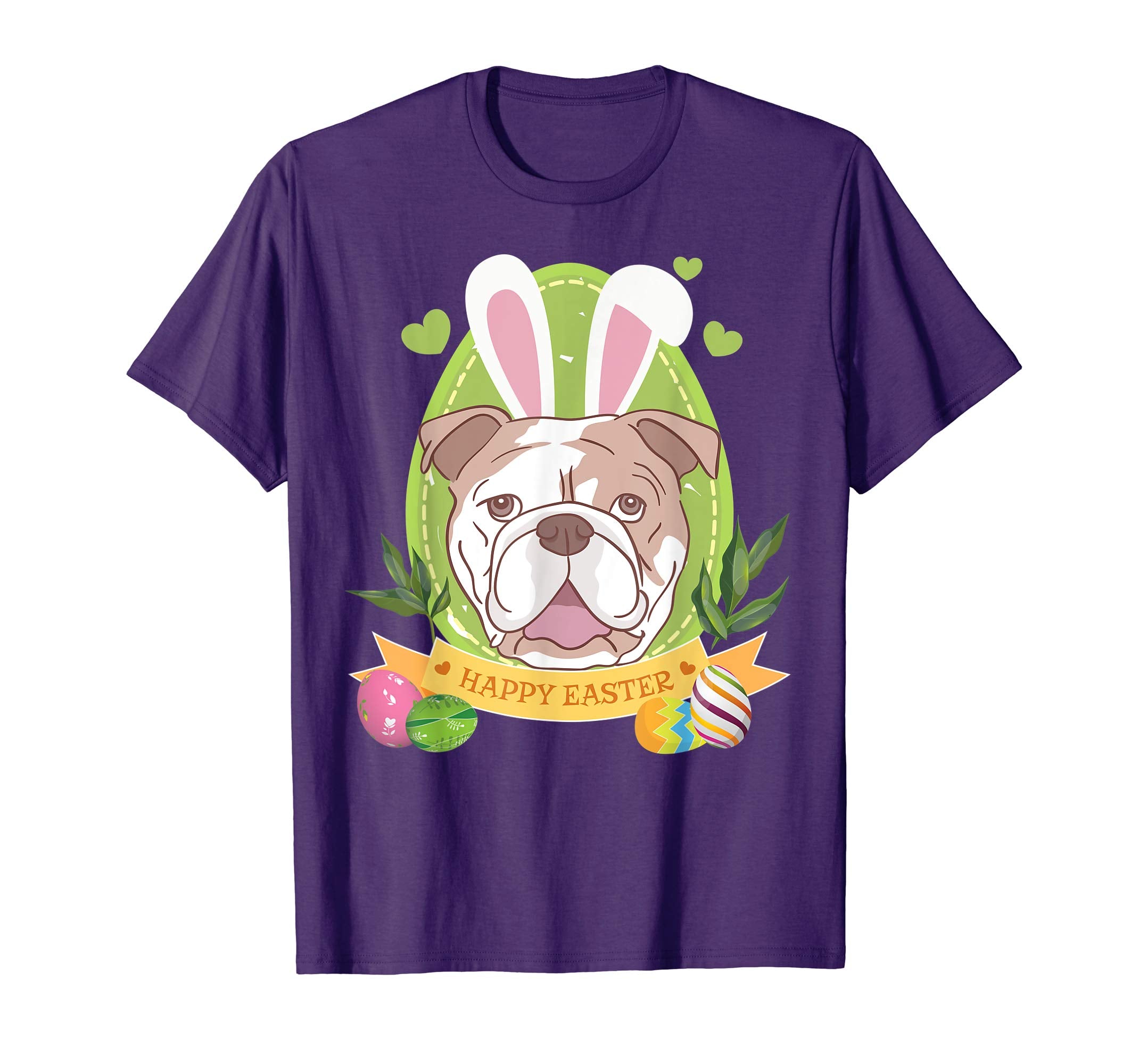 Bunny Bulldog Dog Easter Day Lovers T-Shirt Egg Hunting