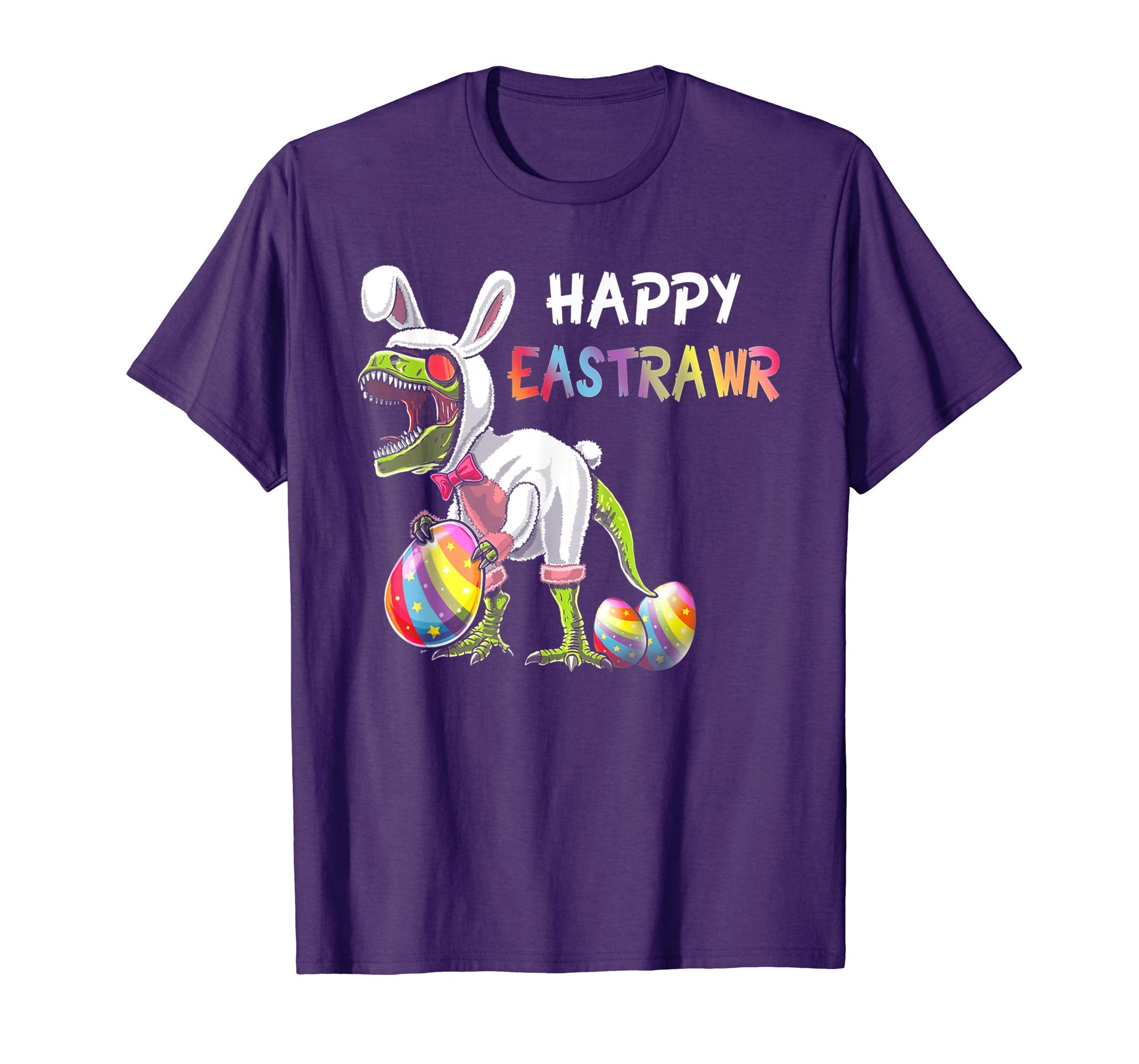 Happy Eastrawr T Rex Dinosaur Easter Bunny Egg Shirt Kids