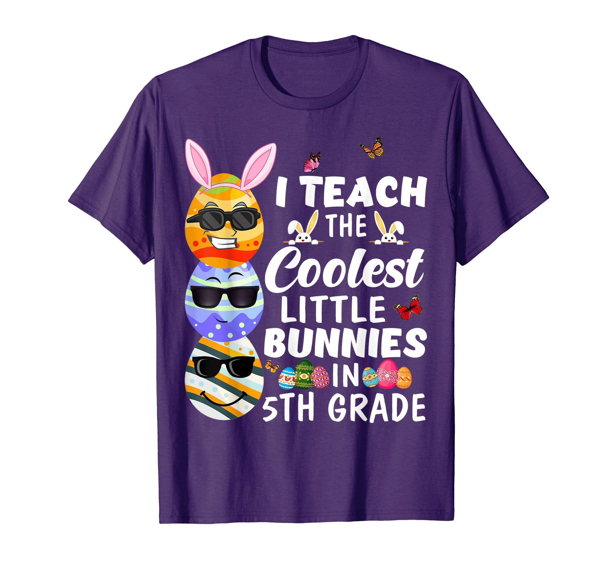 Easter 5th Grade Teacher Shirt Easter Eggs Emoji Funny Gift