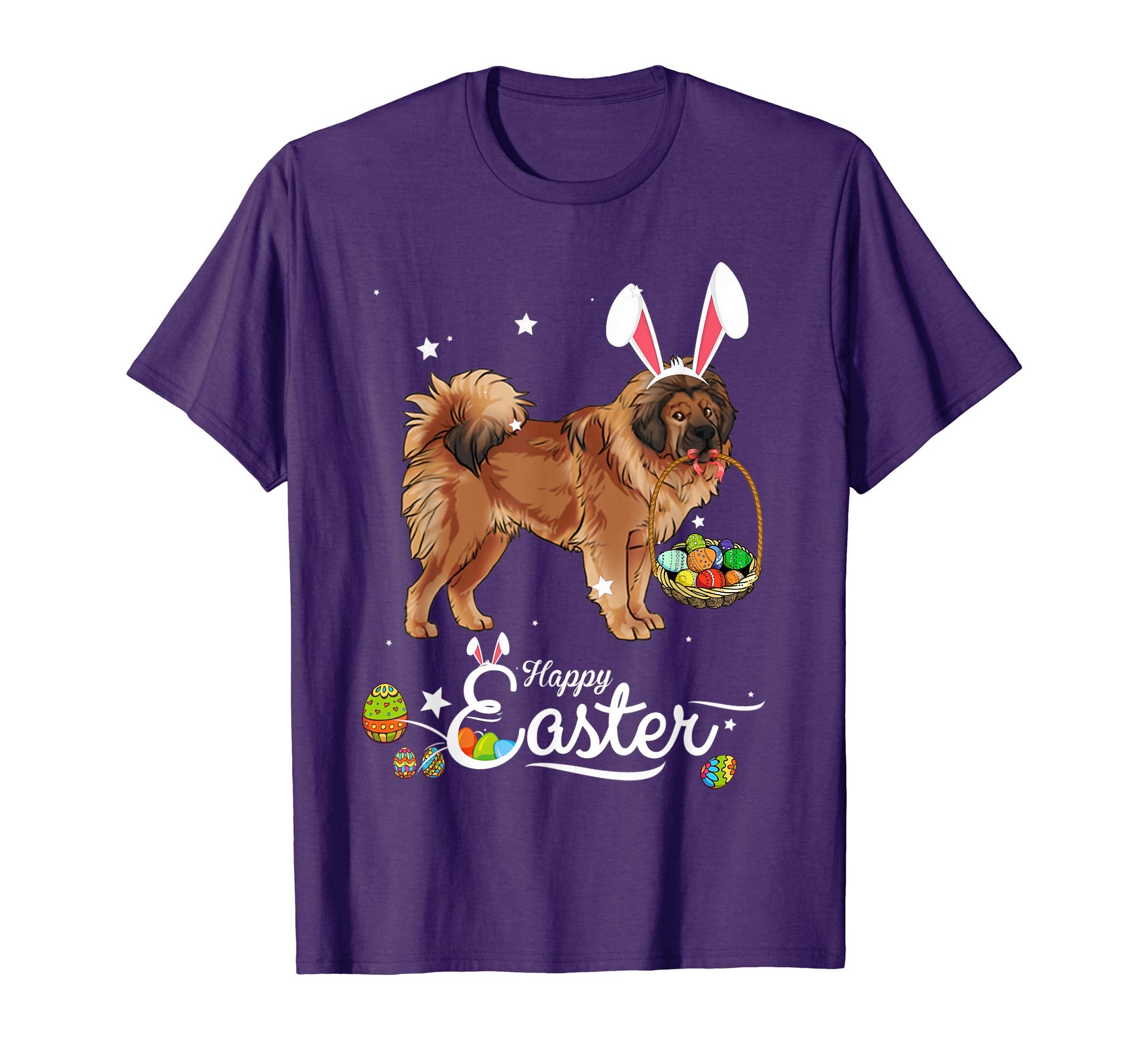 Tibetan Mastiff Dog With Bunny Hat Easter Costume T Shirt
