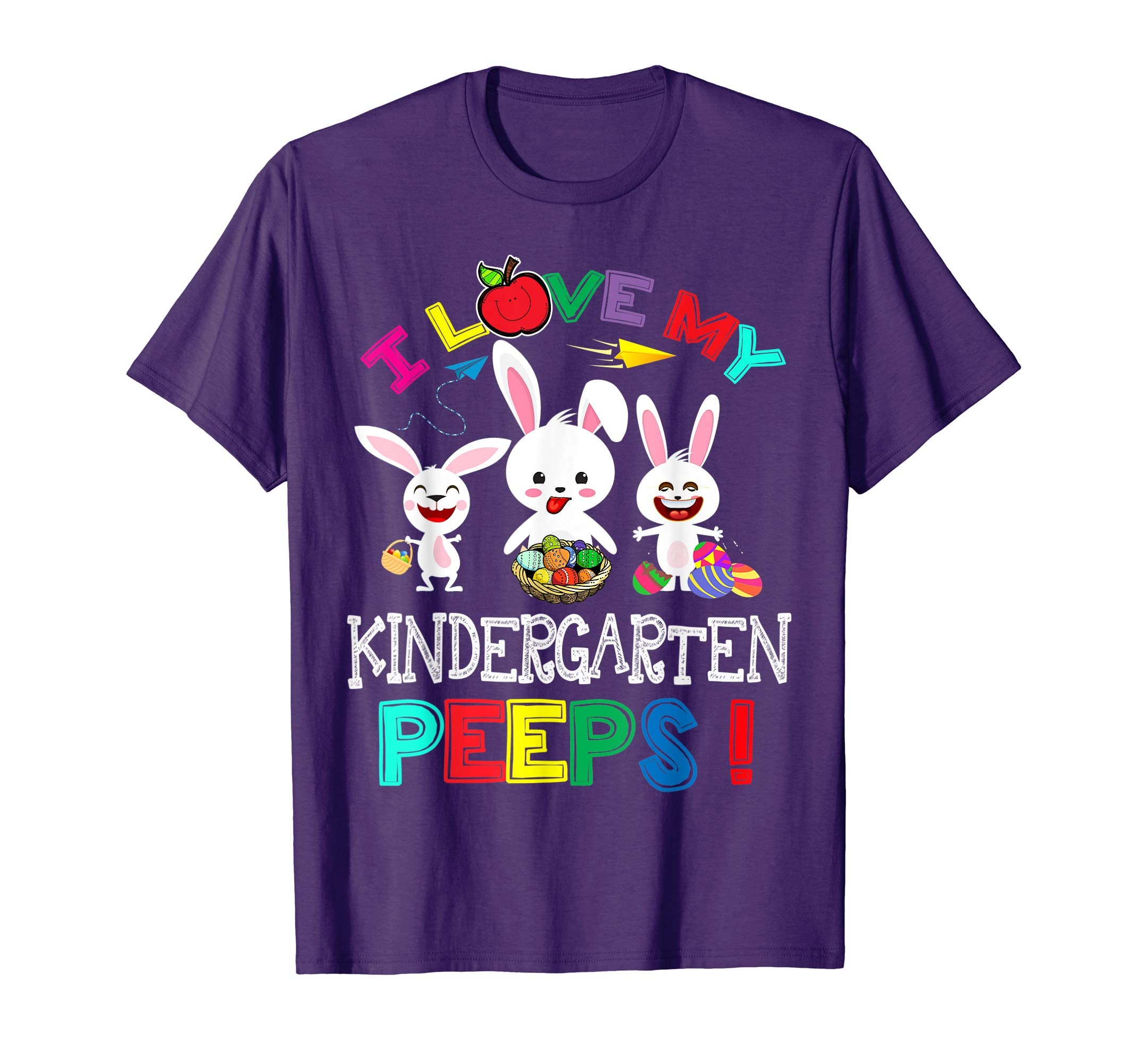 I Love My Kindergarten Peeps Bunnies Easter Teacher T Shirt