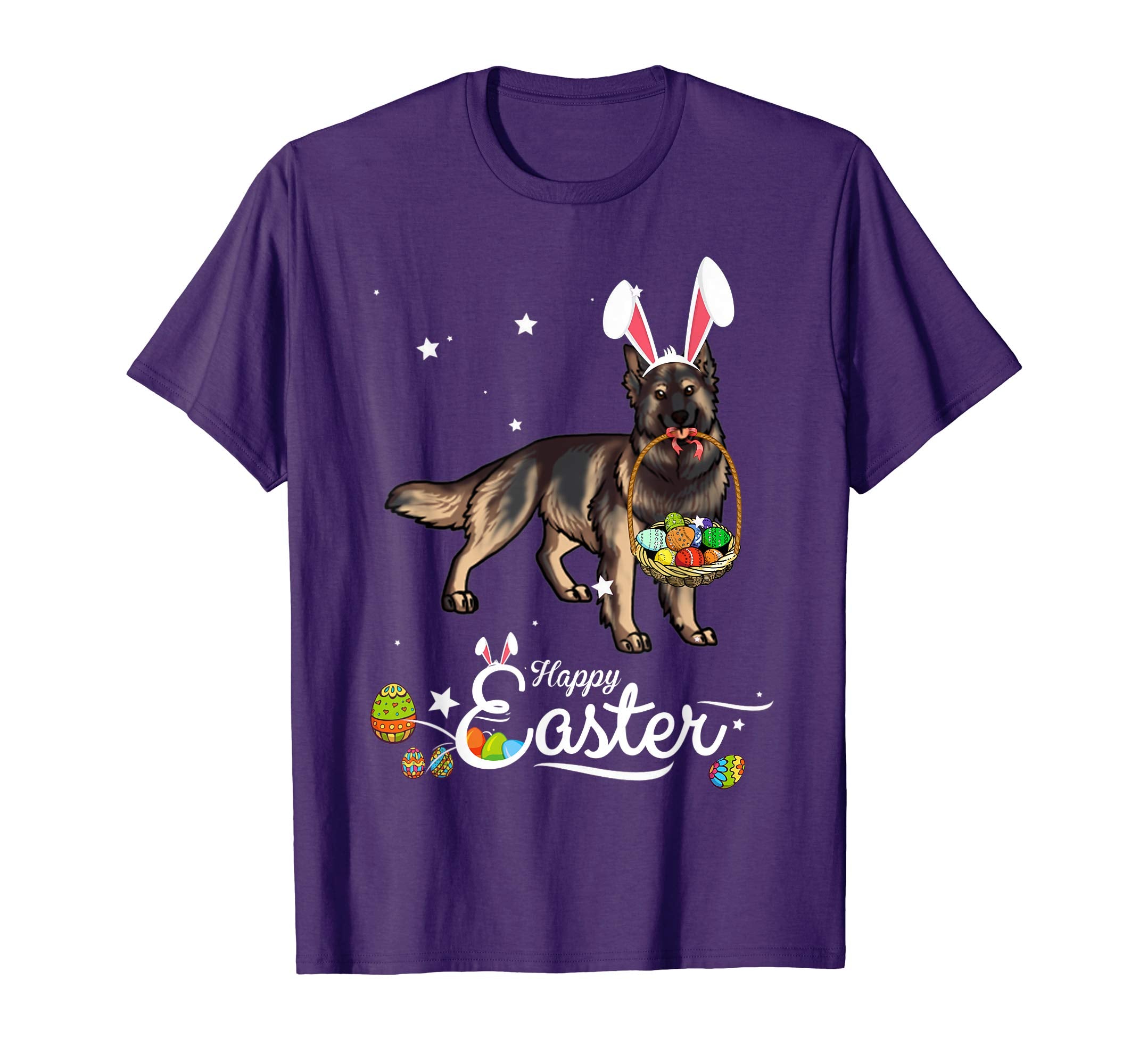 Shiloh Shepherd Dog With Bunny Hat Easter Costume T Shirt