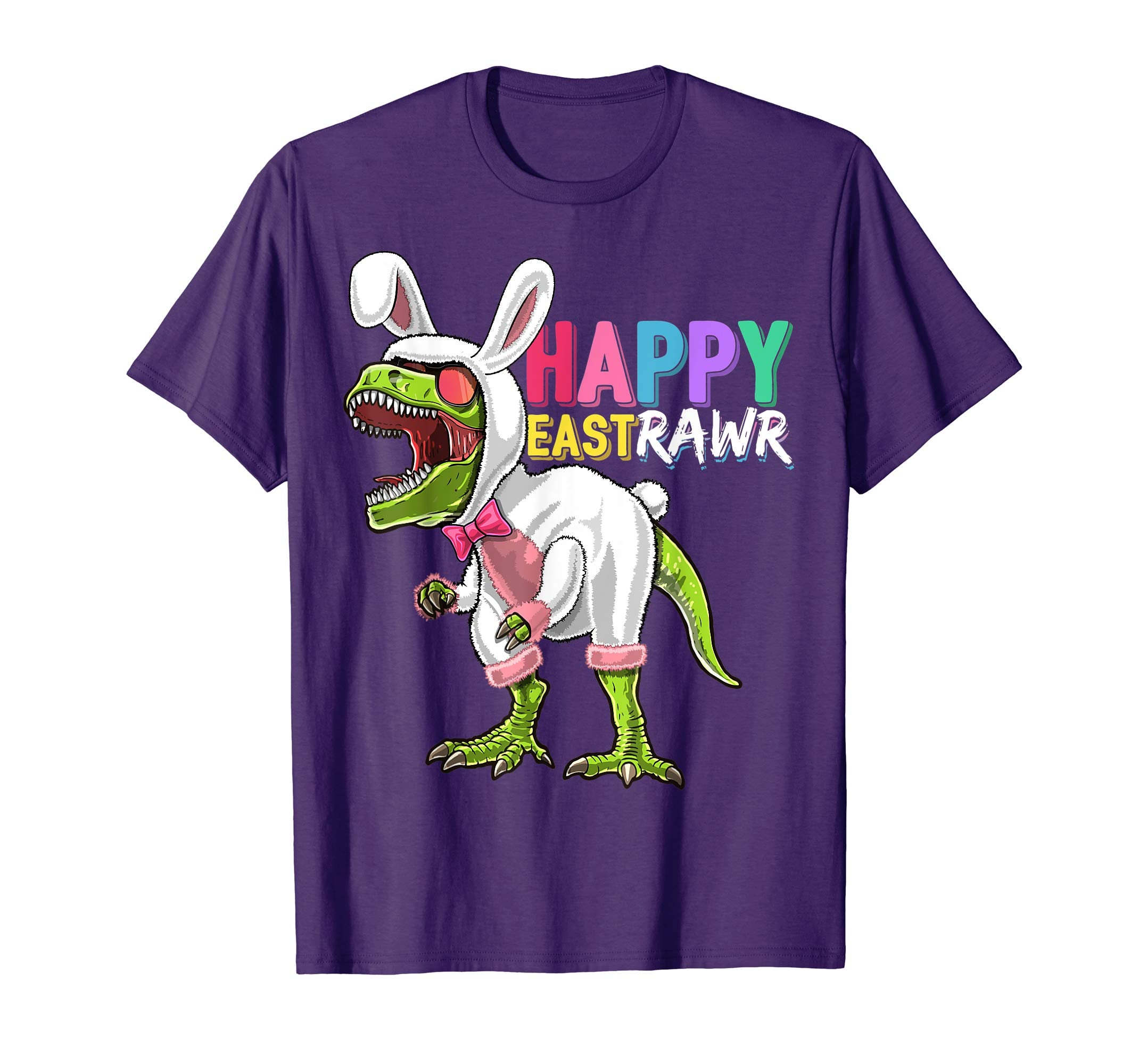Happy Eastrawr T Rex Dinosaur Easter Bunny Costume Shirt Kid