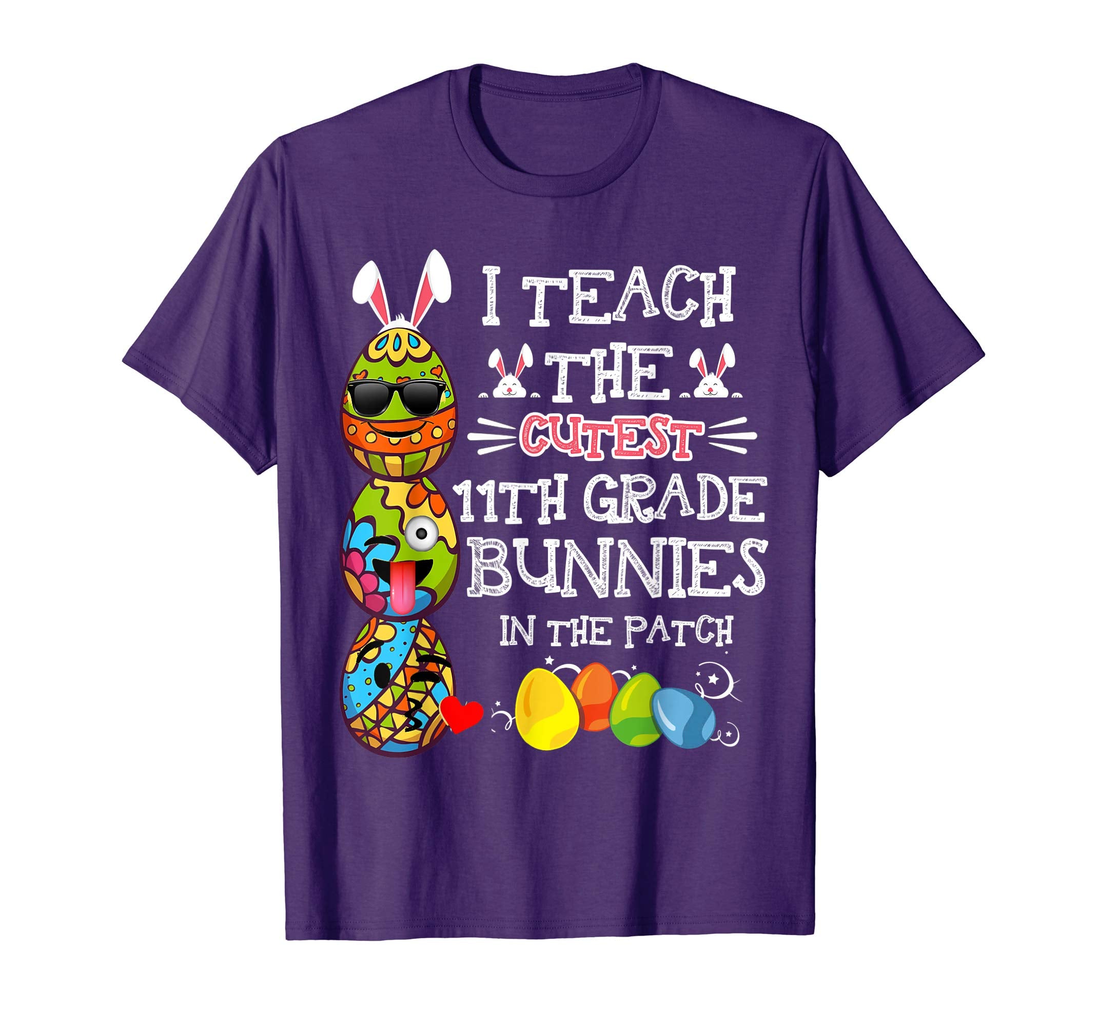 Easter 11th Grade Teacher T Shirt Easter Egg Emoji Shirt