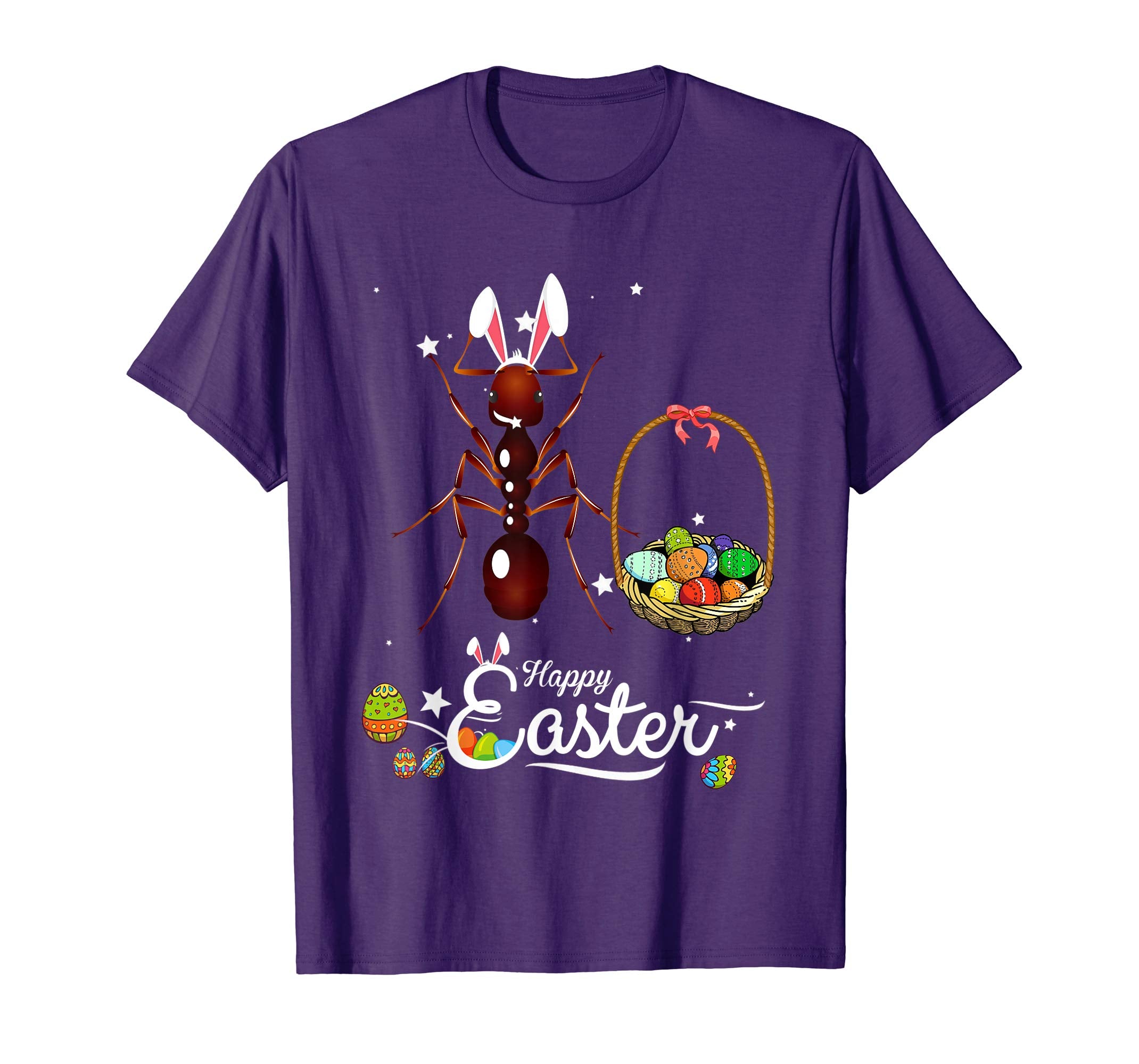 Cute Easter Ant with Bunny Ears and Eggs T Shirt