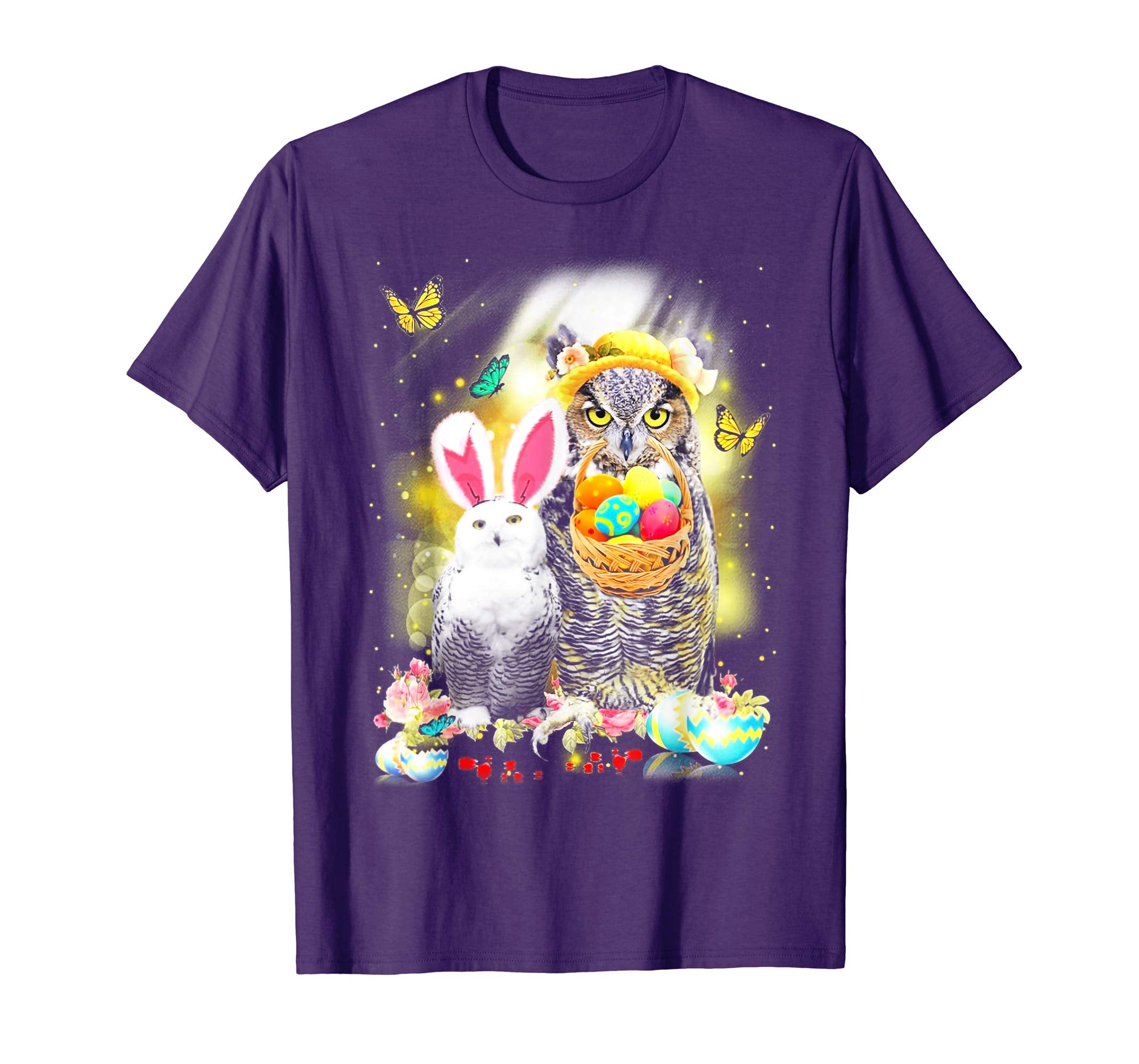 Owl Rabbit Peeps Eggs Funny Easter Lover Gift Tee Shirt