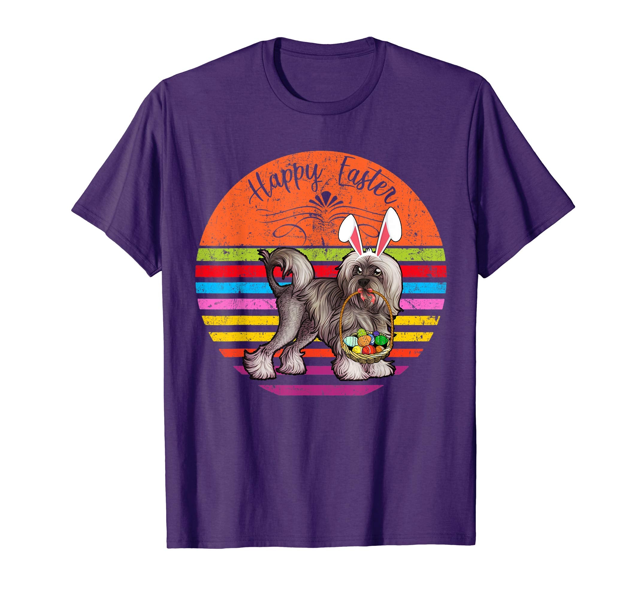 Vintage Lowchen Dog Easter Eggs Basket T Shirt