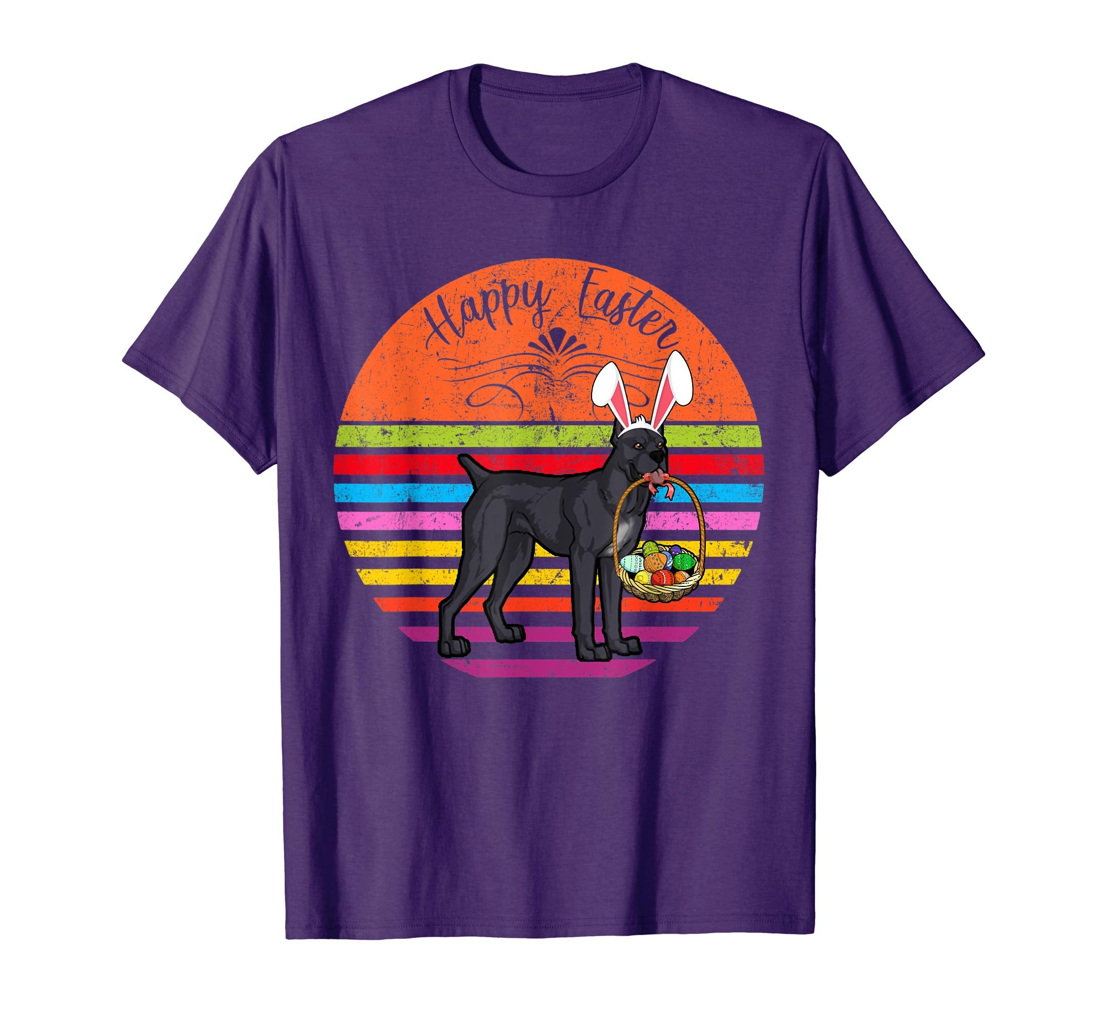Cute Cane Corso Mastiff Dog With Bunny Hat Easter Eggs Shirt
