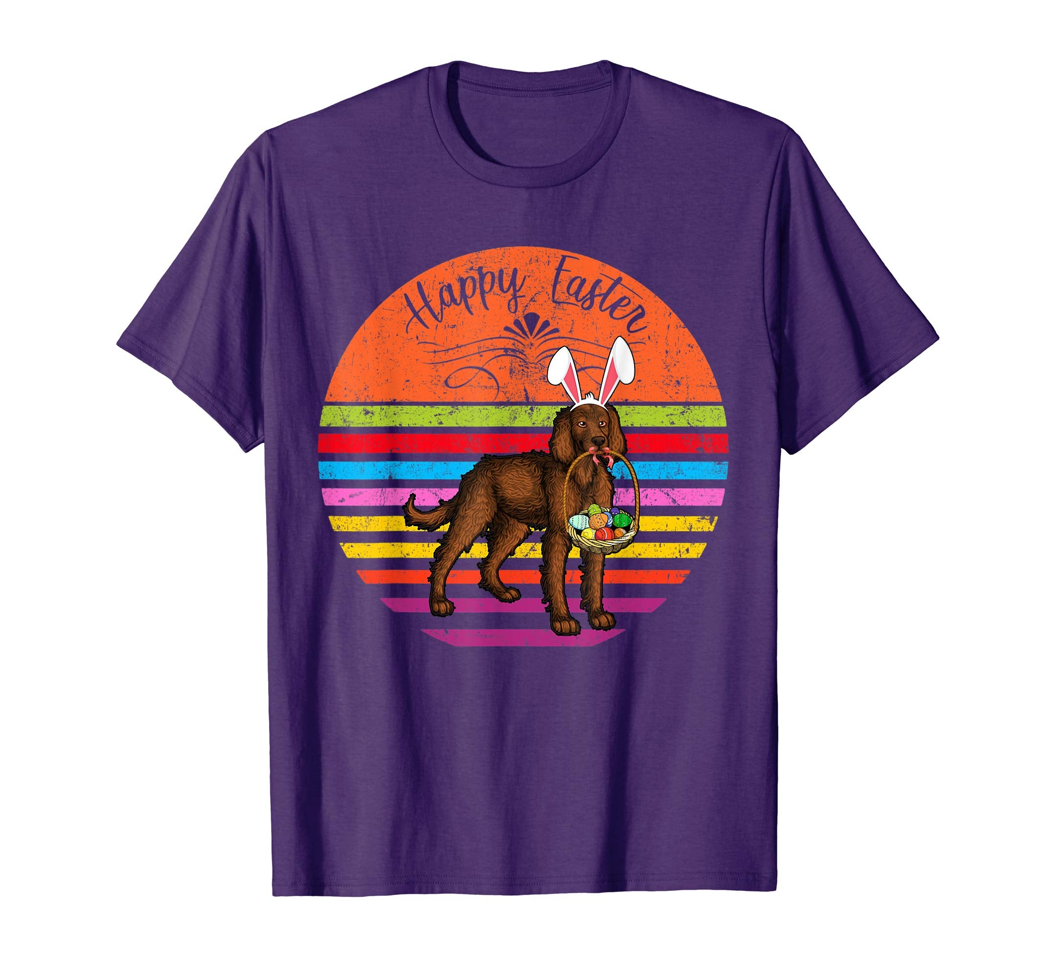 Vintage American Water Spaniel Dog Easter Eggs Basket Shirt