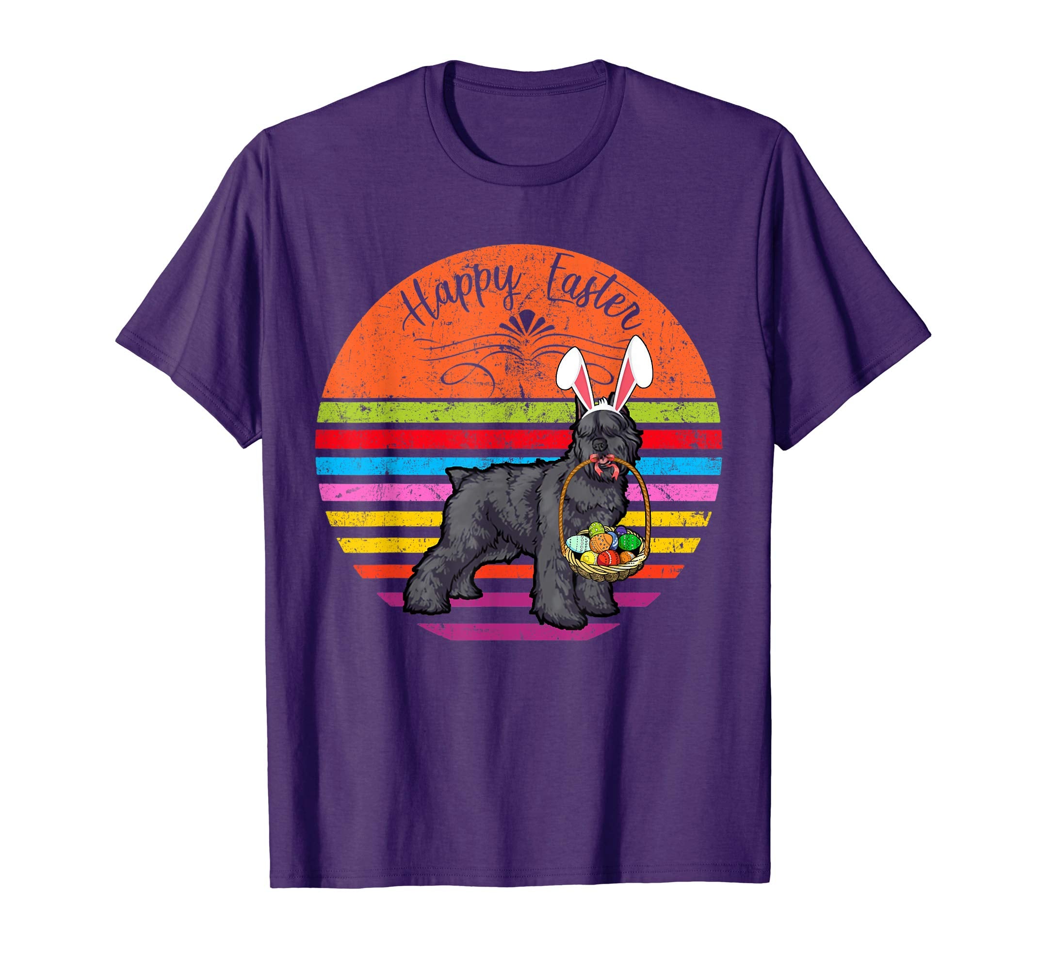 Cute Bouvier Des Flandres Dog With Bunny Hat Easter T Shirt