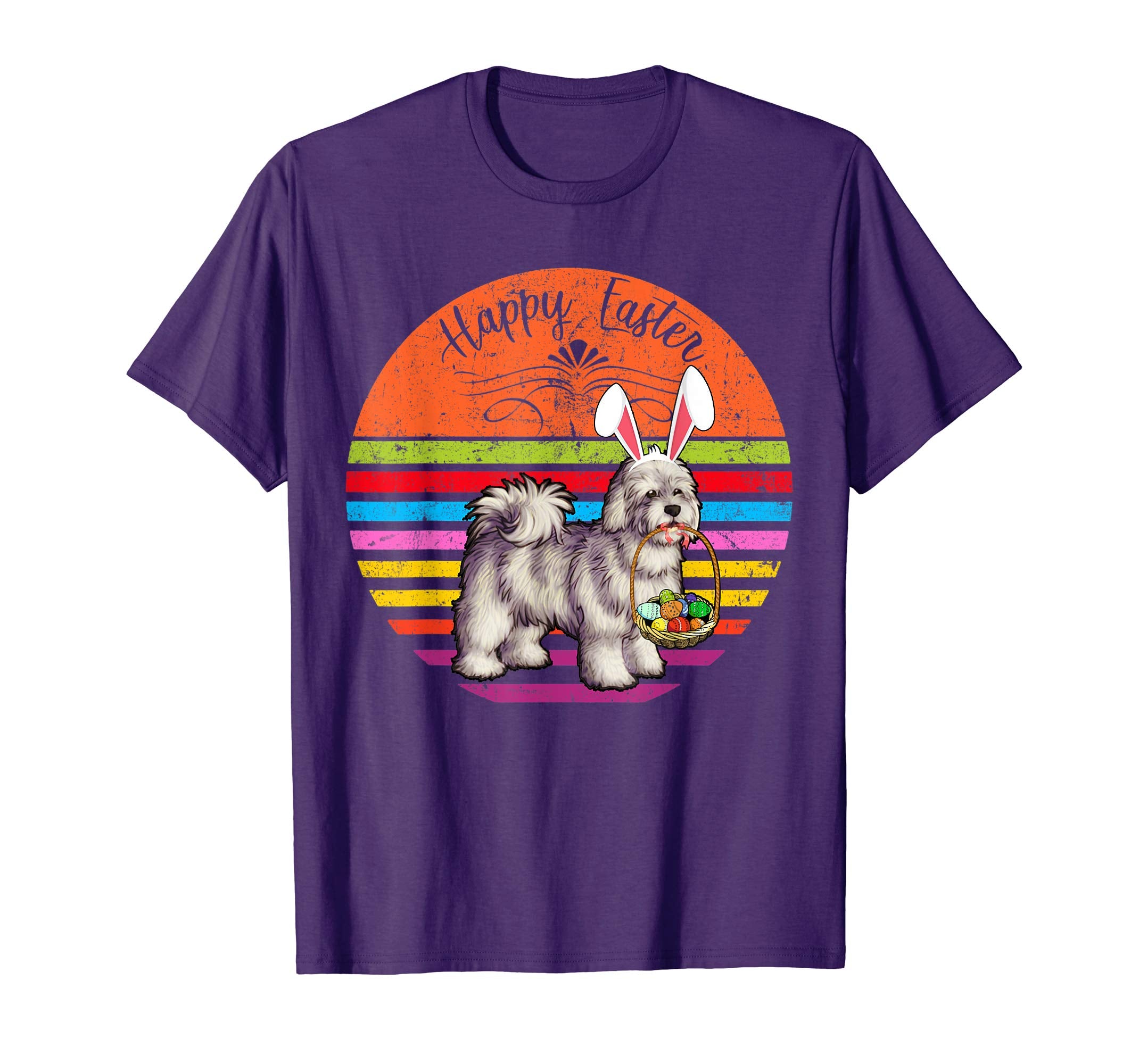 Vintage Coton De Tulear Dog Easter Eggs Basket T Shirt
