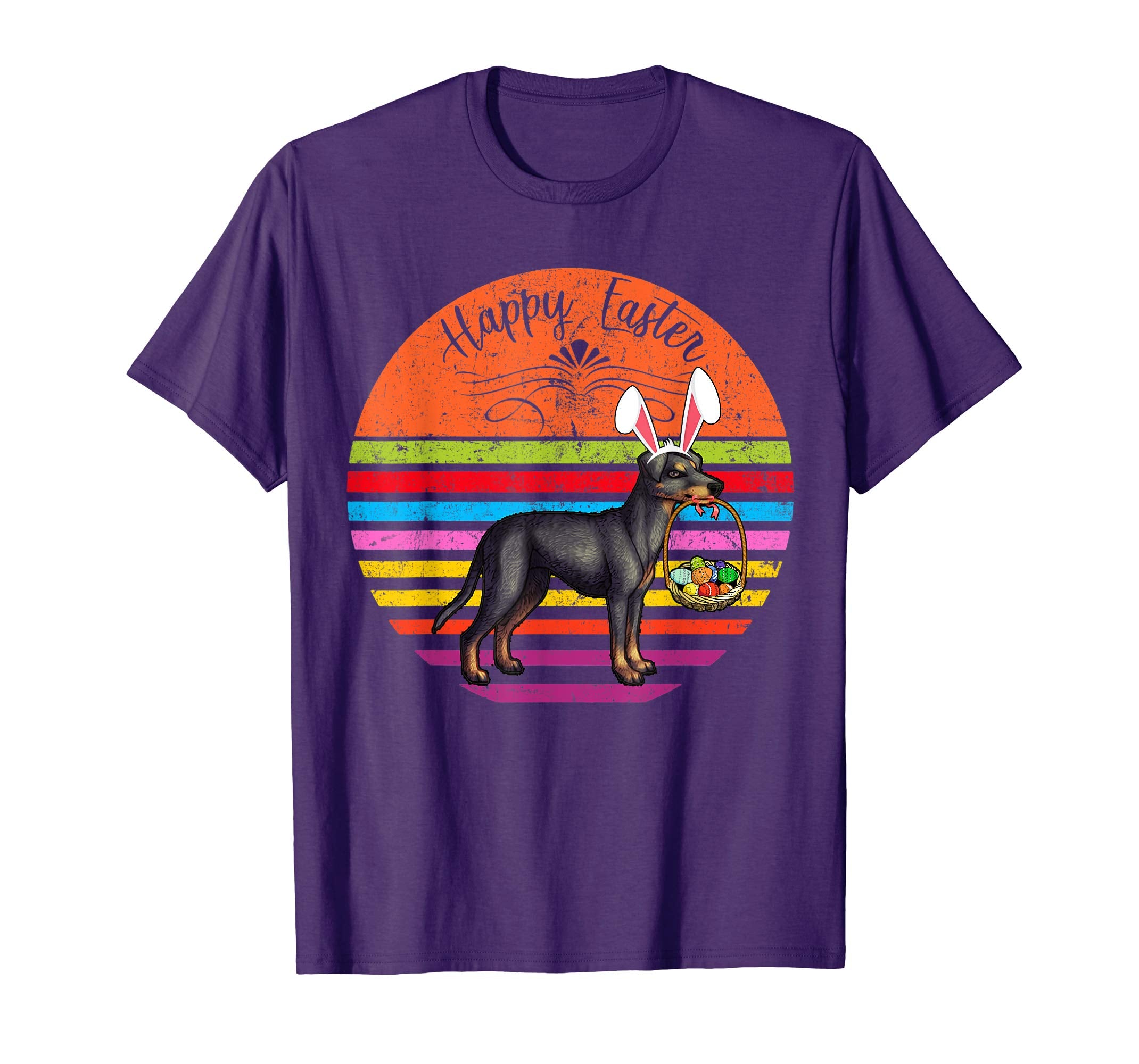 Vintage Manchester Terrier Dog Easter Eggs Basket T Shirt