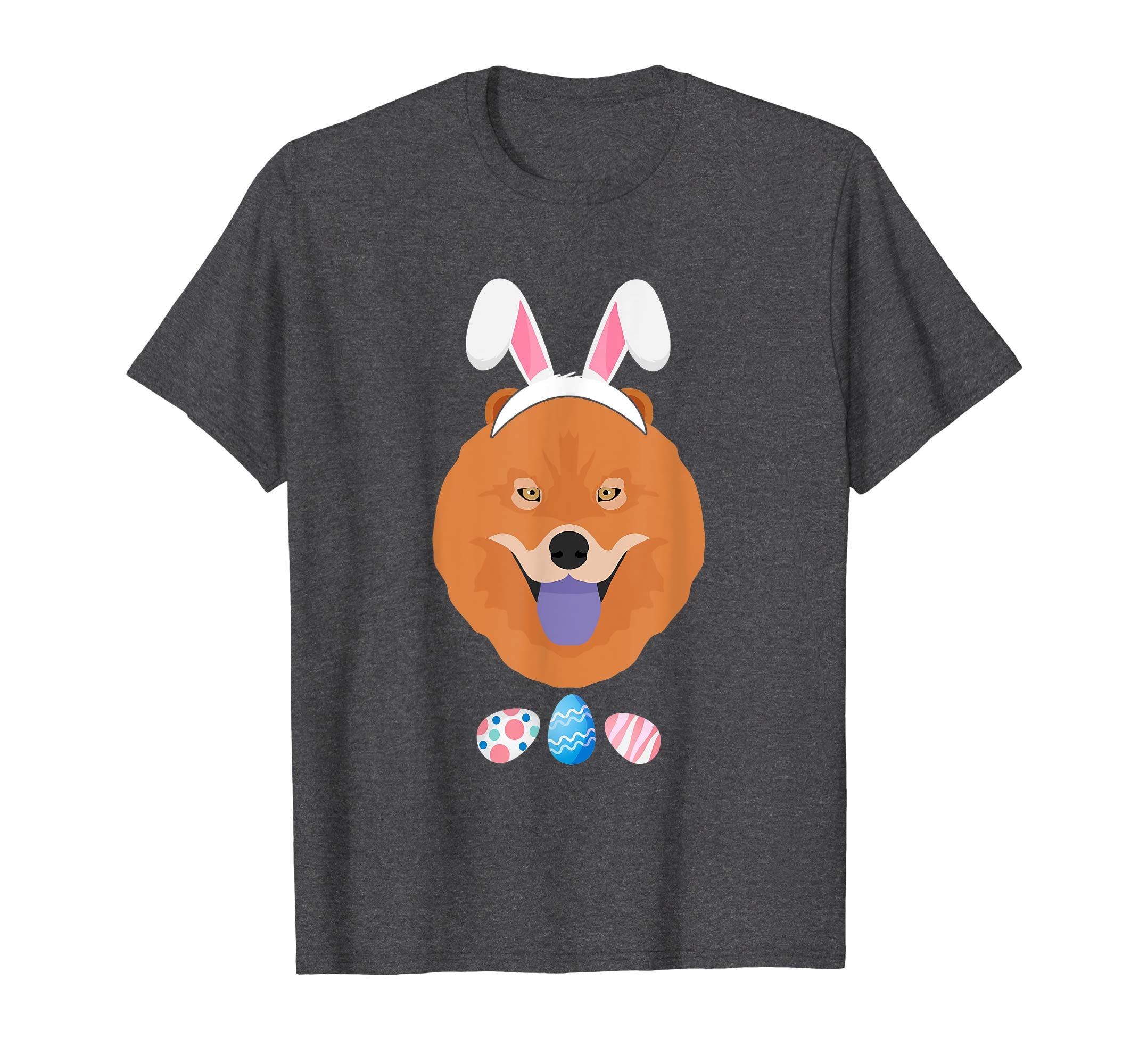 Funny Easter Chow Chow With Bunny Ears And Eggs T Shirt