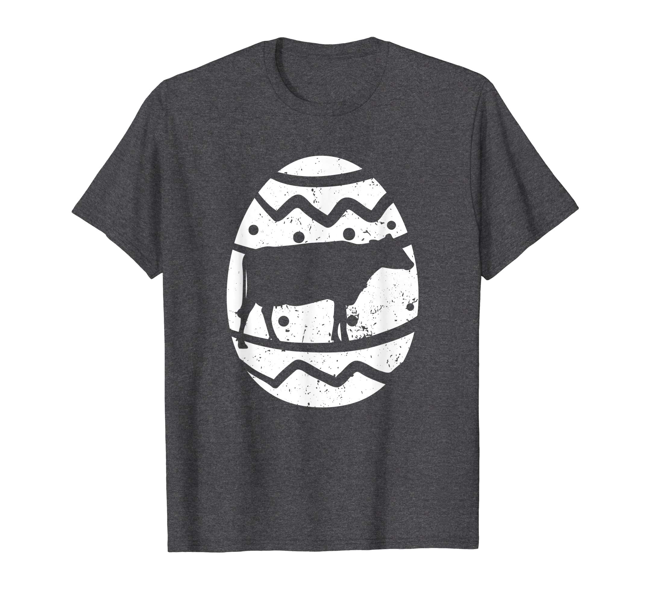 Vintage Cow Happy Easter Egg T-Shirt Bunny Easter Gift