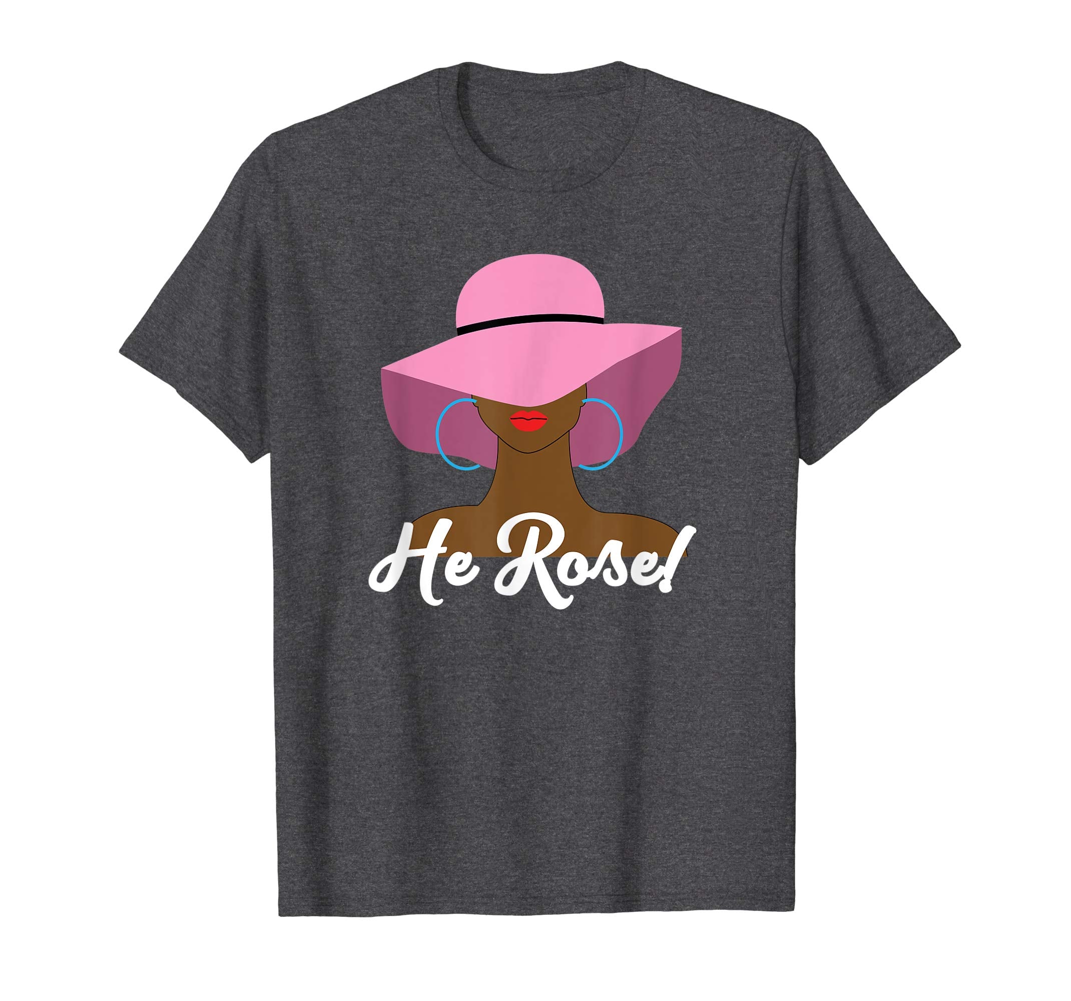 He Rose Easter Bonnet Black Woman Christian T-Shirt