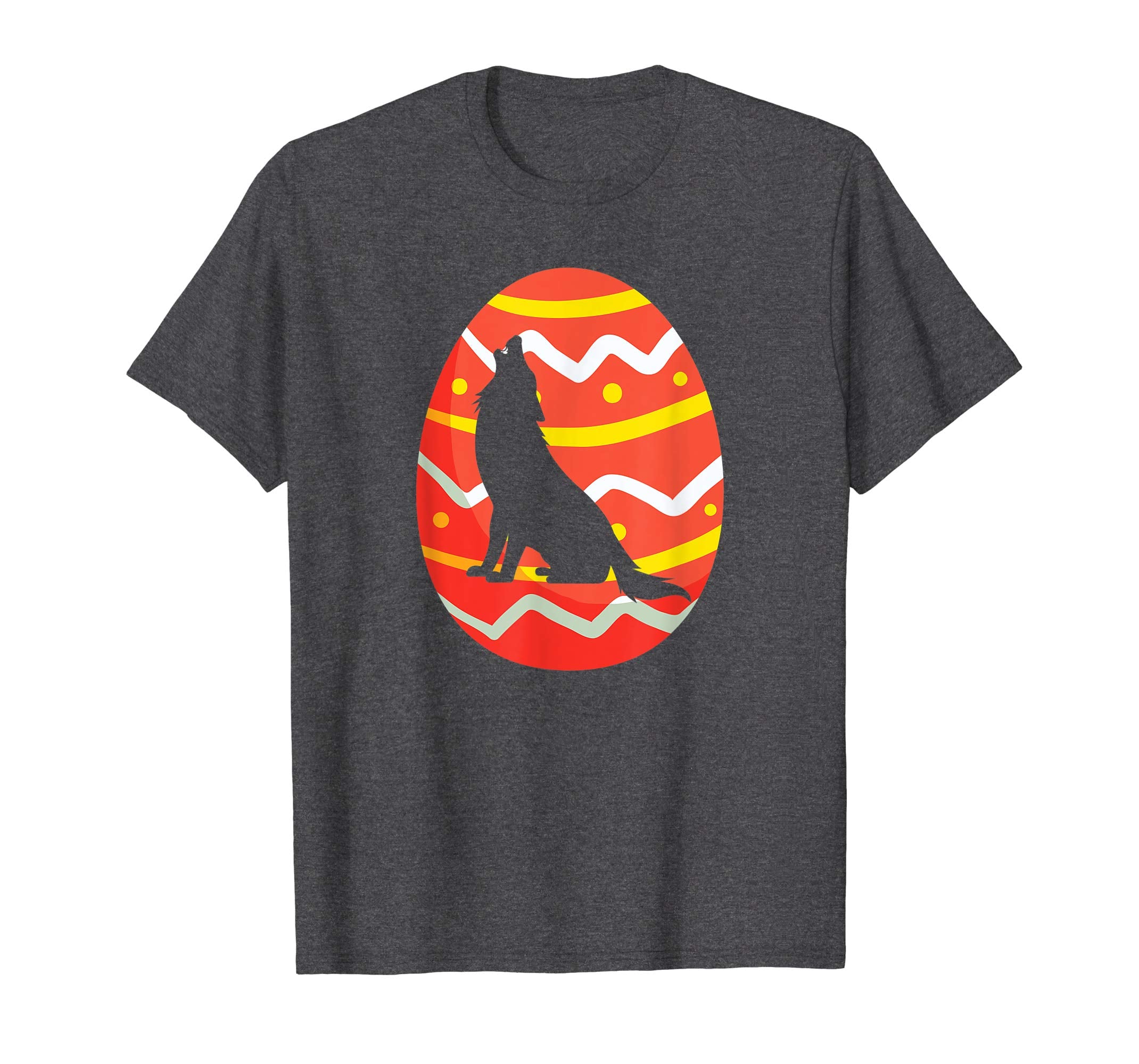 Wolves Happy Easter Bunny Egg T-Shirt for Kids Boys Girls