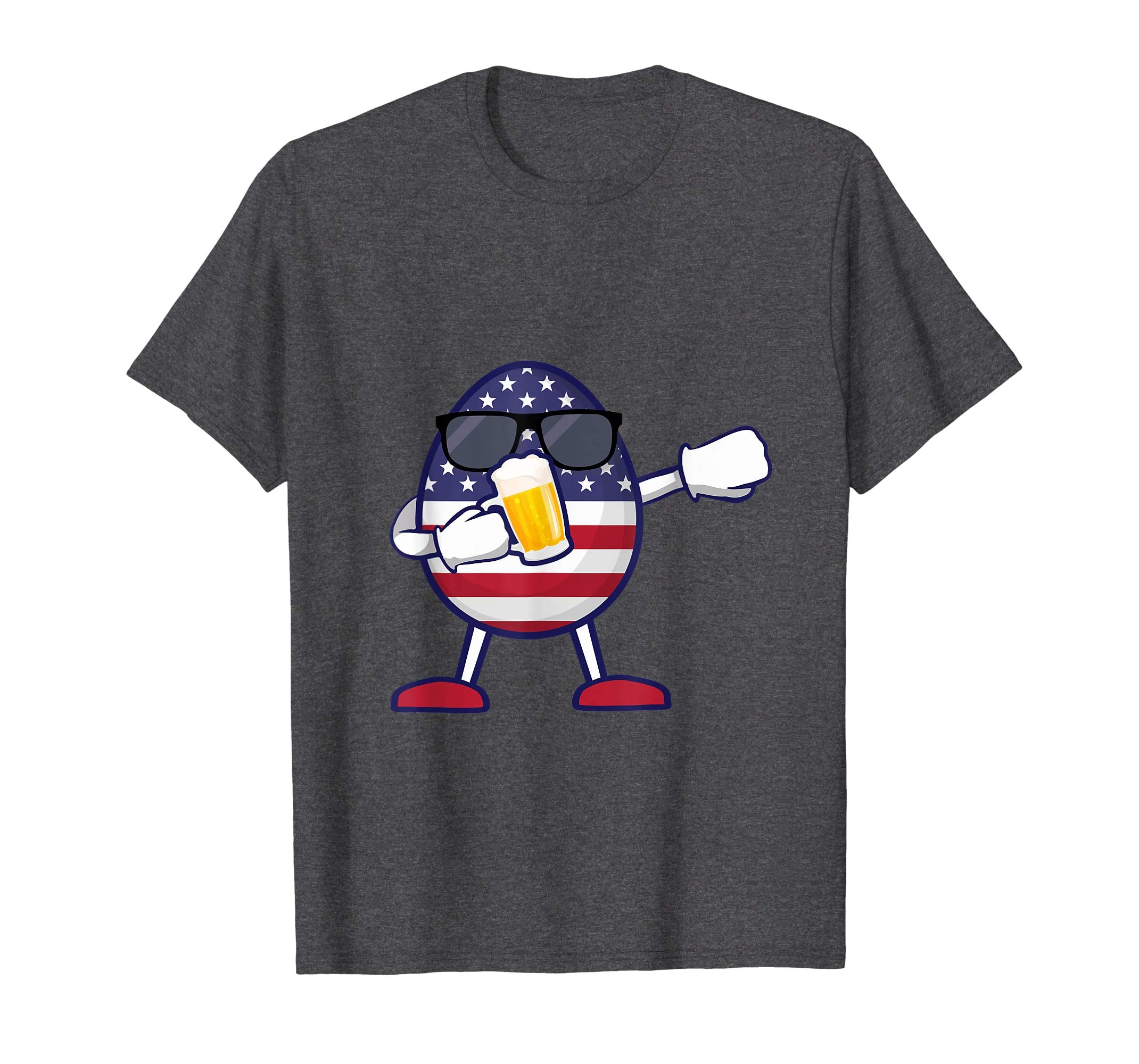 American Flag Easter Egg Dabbing Drink Beer T-Shirt Gifts
