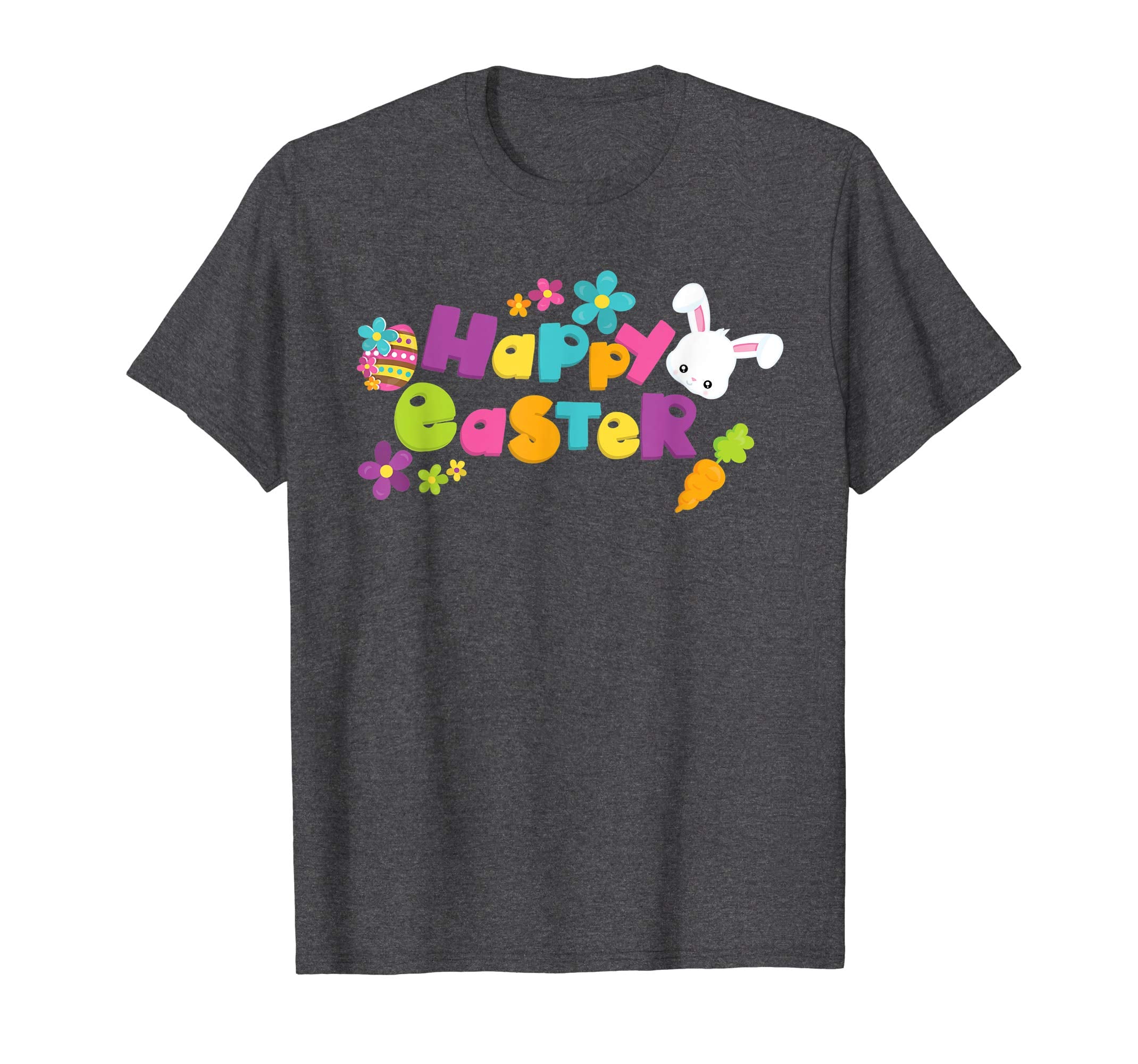 Happy Easter T-Shirt Cute Bunny Flower Carrots TShirt