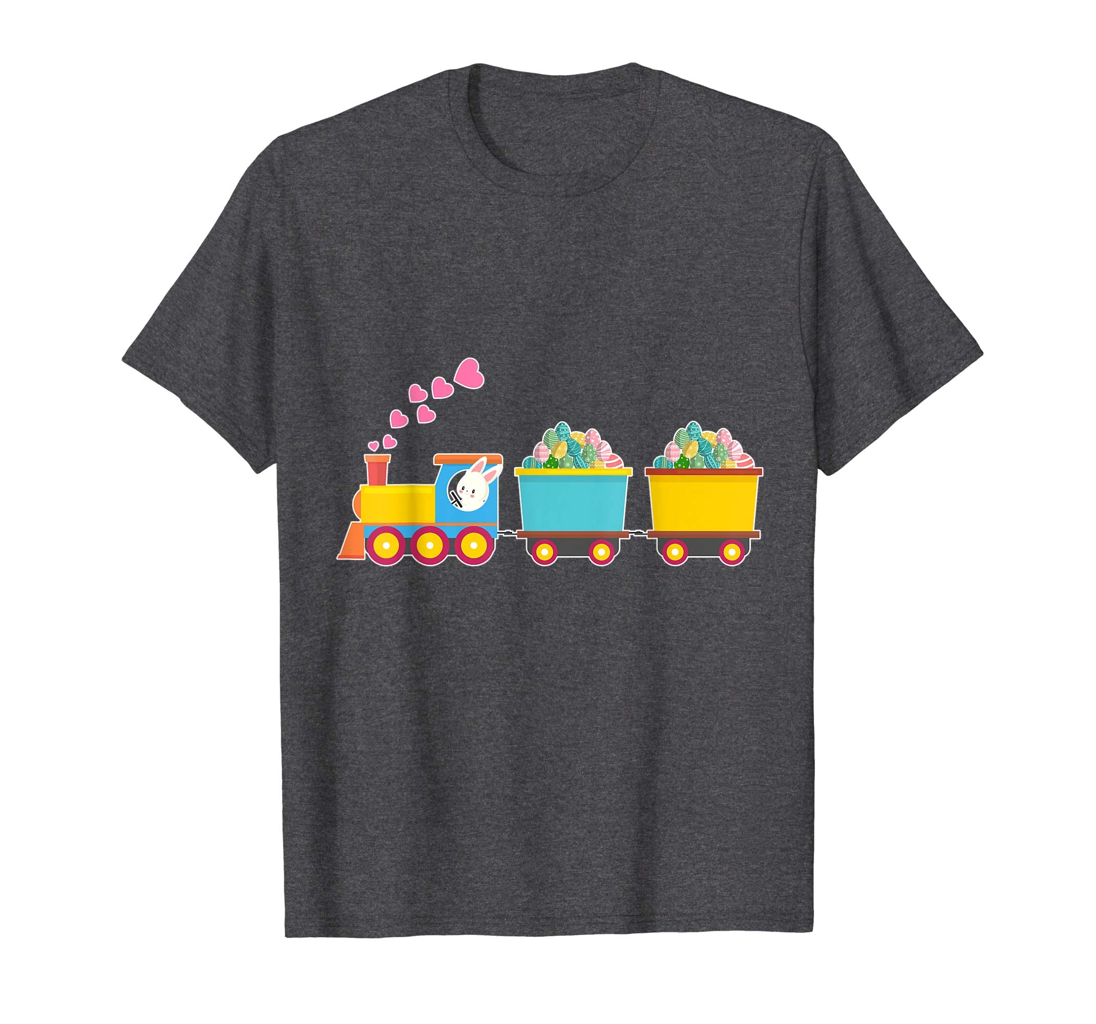 Bunny Rabbit Driving Train Carrying Easter Eggs Happy Shirt