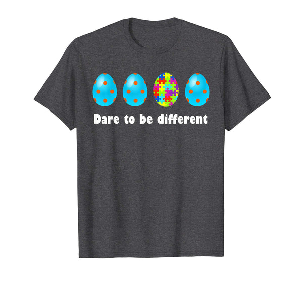 Dare to be different easter eggs Autism Puzzle Tee Shirt