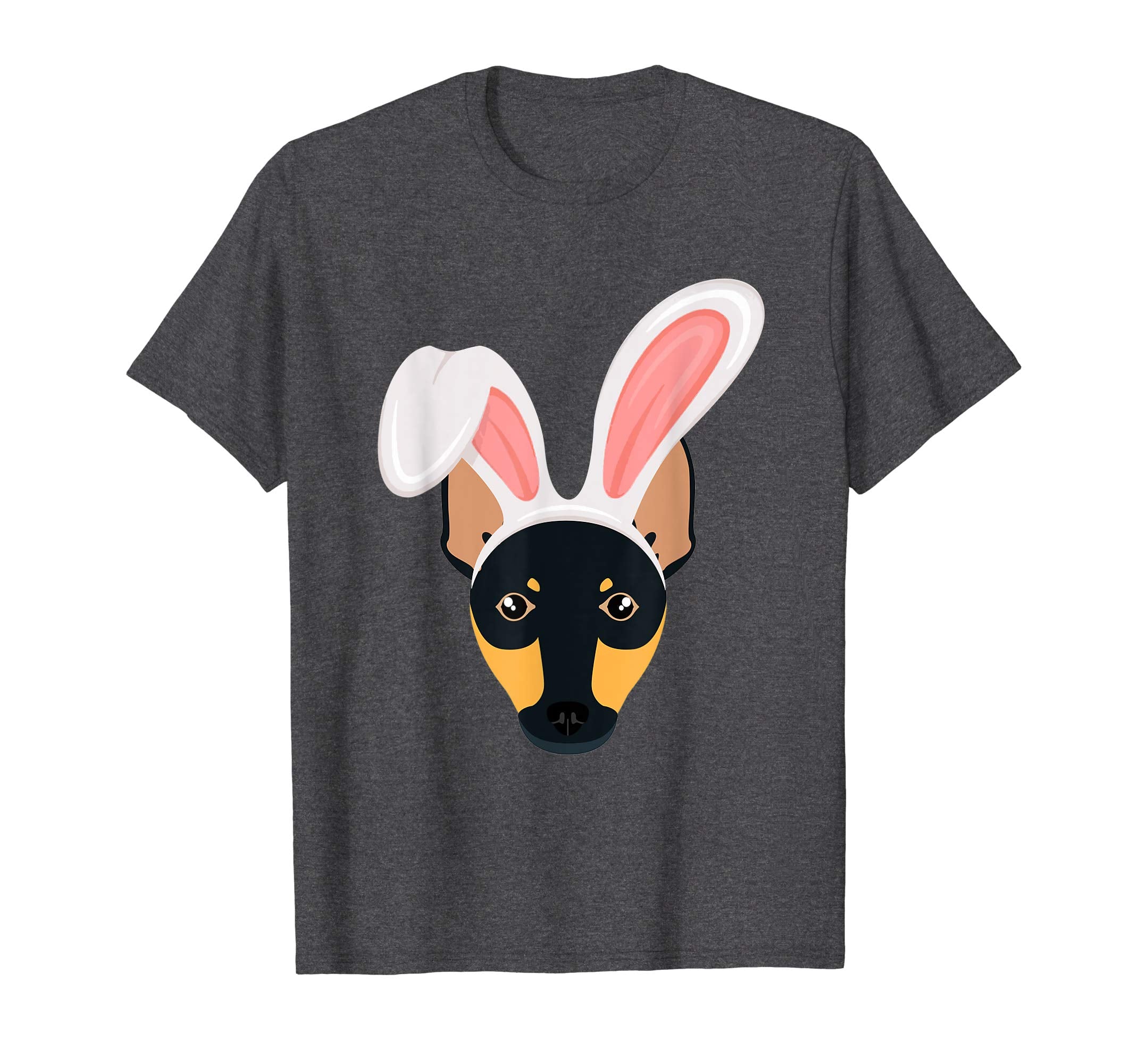 Miniature Pinscher Dressed As Easter Bunny Rabbit Ears Shirt