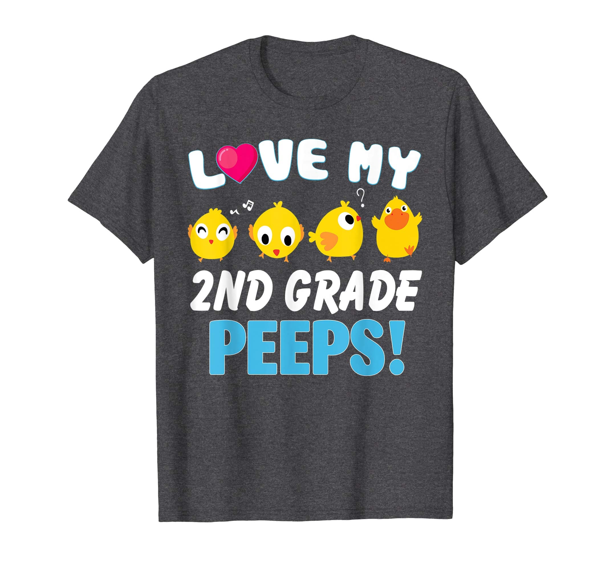 I Love My 2ND Grade Peeps Chicks Happy Easter Teacher Shirt