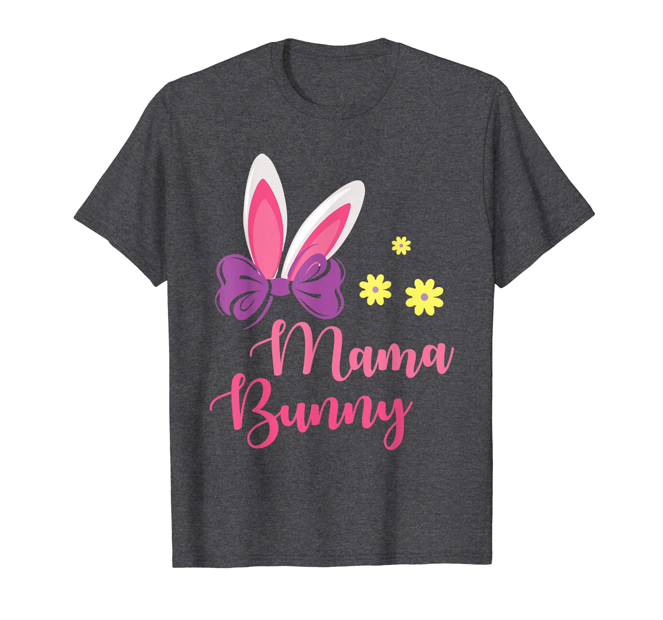 Flowers Bunny Rabbit Girl Face Happy Easter Shirt Mama Bunny