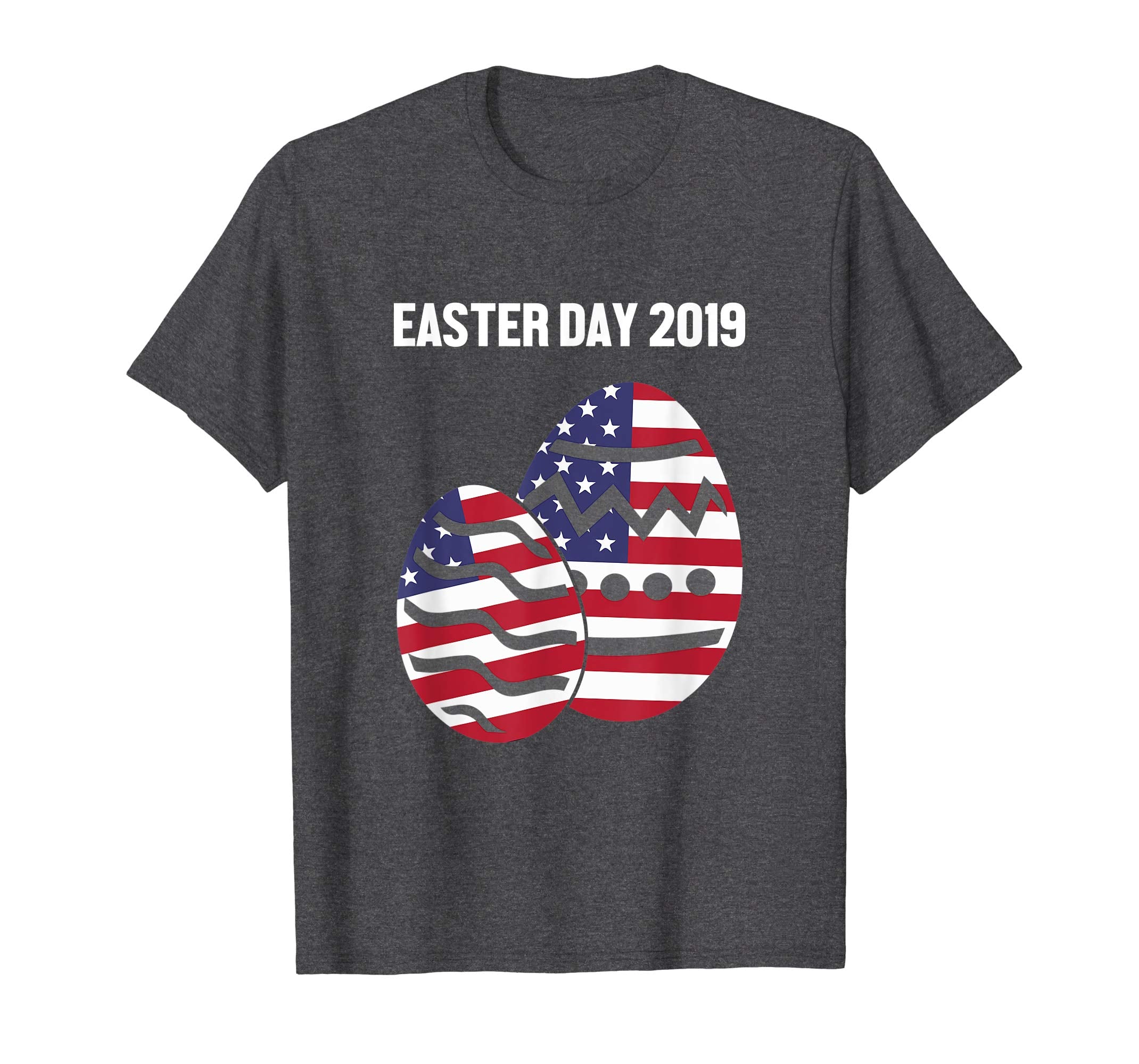 Happy Easter Day T-Shirt Gift Easter Egg American Flag Tee