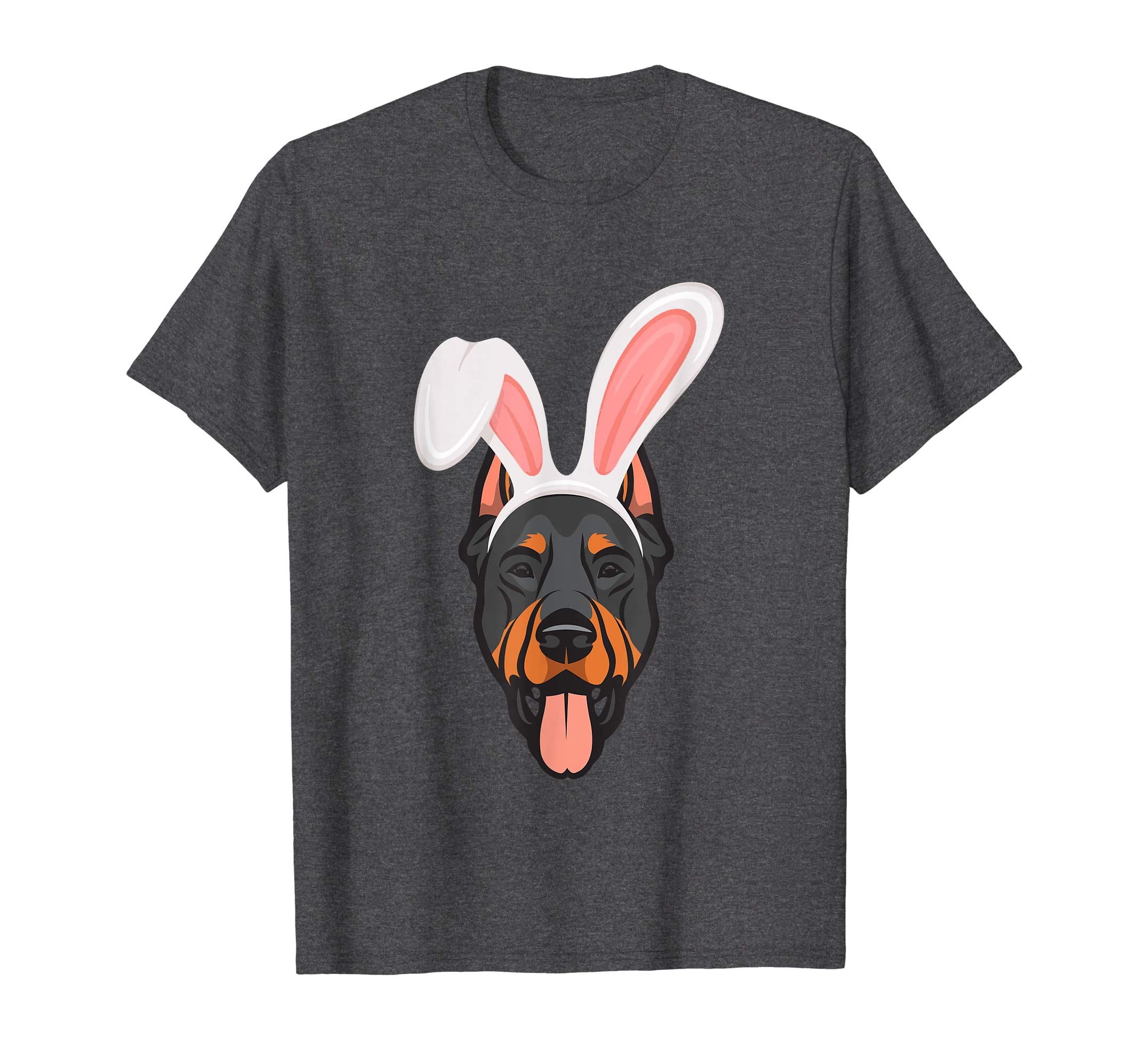 Dobermann Dressed As Easter Bunny With Rabbit Ears T-Shirt
