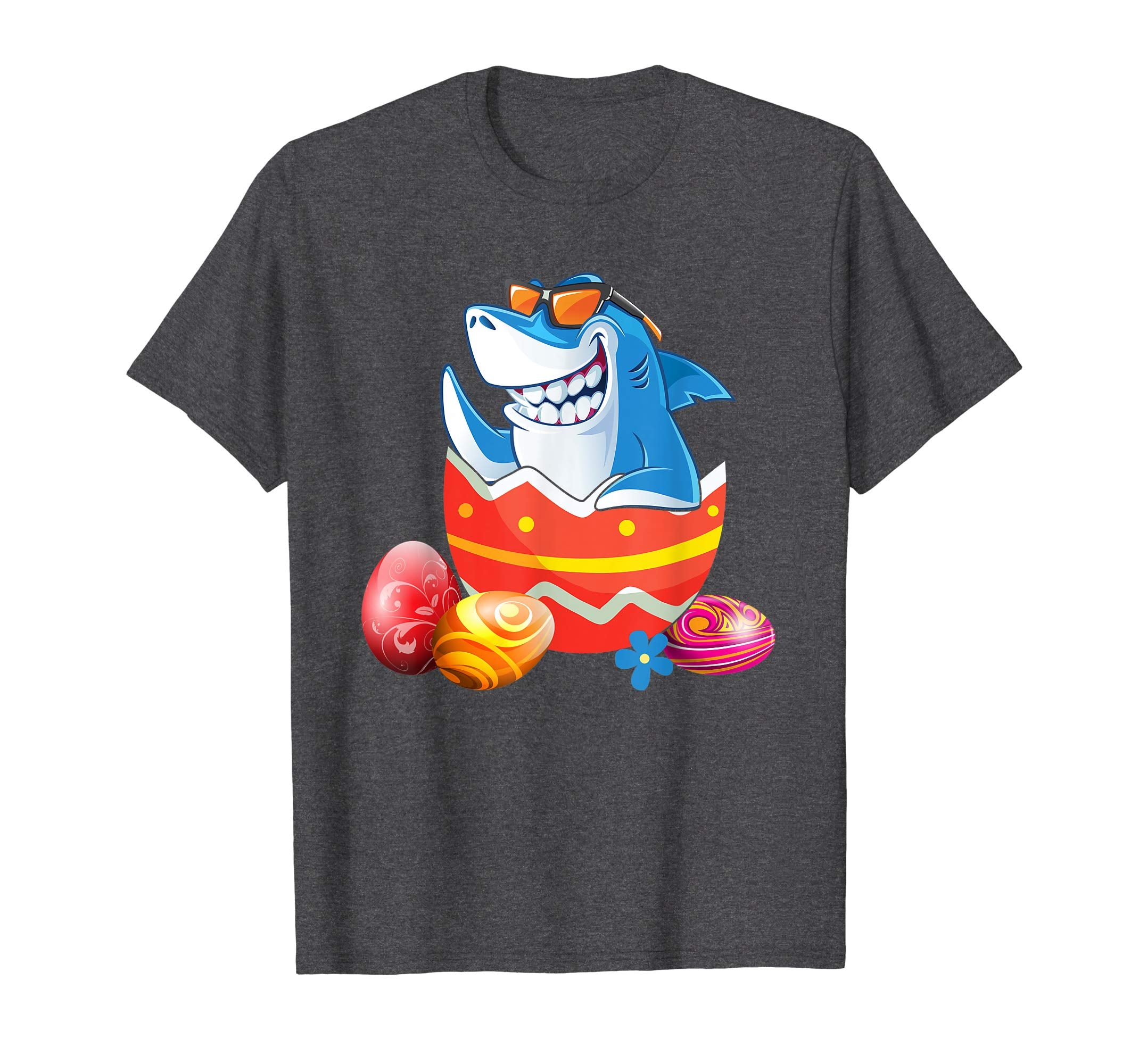 Easter Shirts For Kids Boys Girls Shark Shirt Easter Eggs