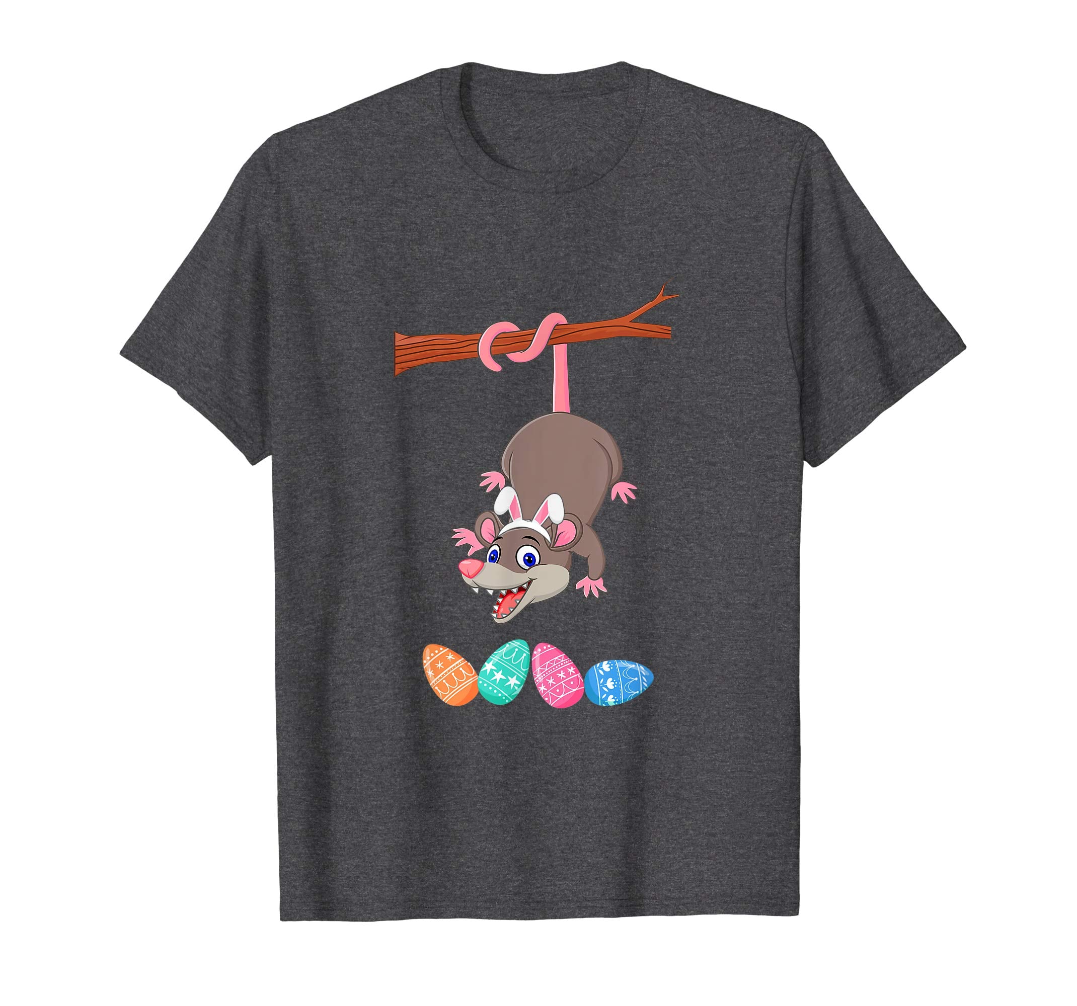 Funny Easter Opossum With Bunny Ears And Eggs T Shirt